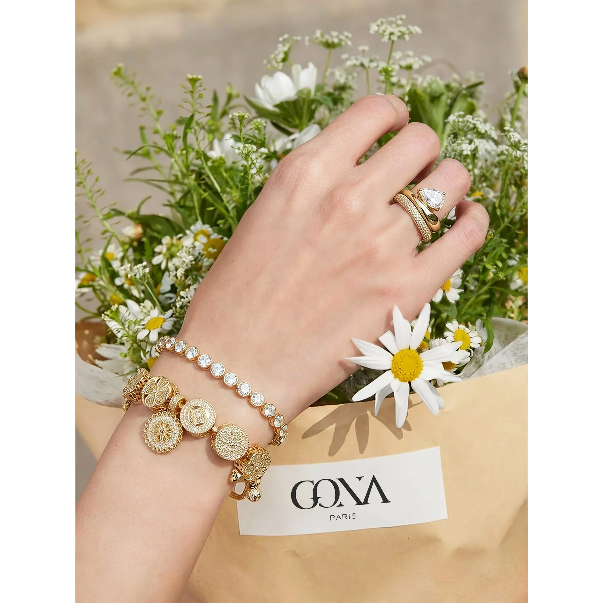 Rainbow Brilliance June Tarnish-resistant Silver Tennis Bracelet In 14K Gold Plated - Created With SWAROVSKI® Crystals - Image 4