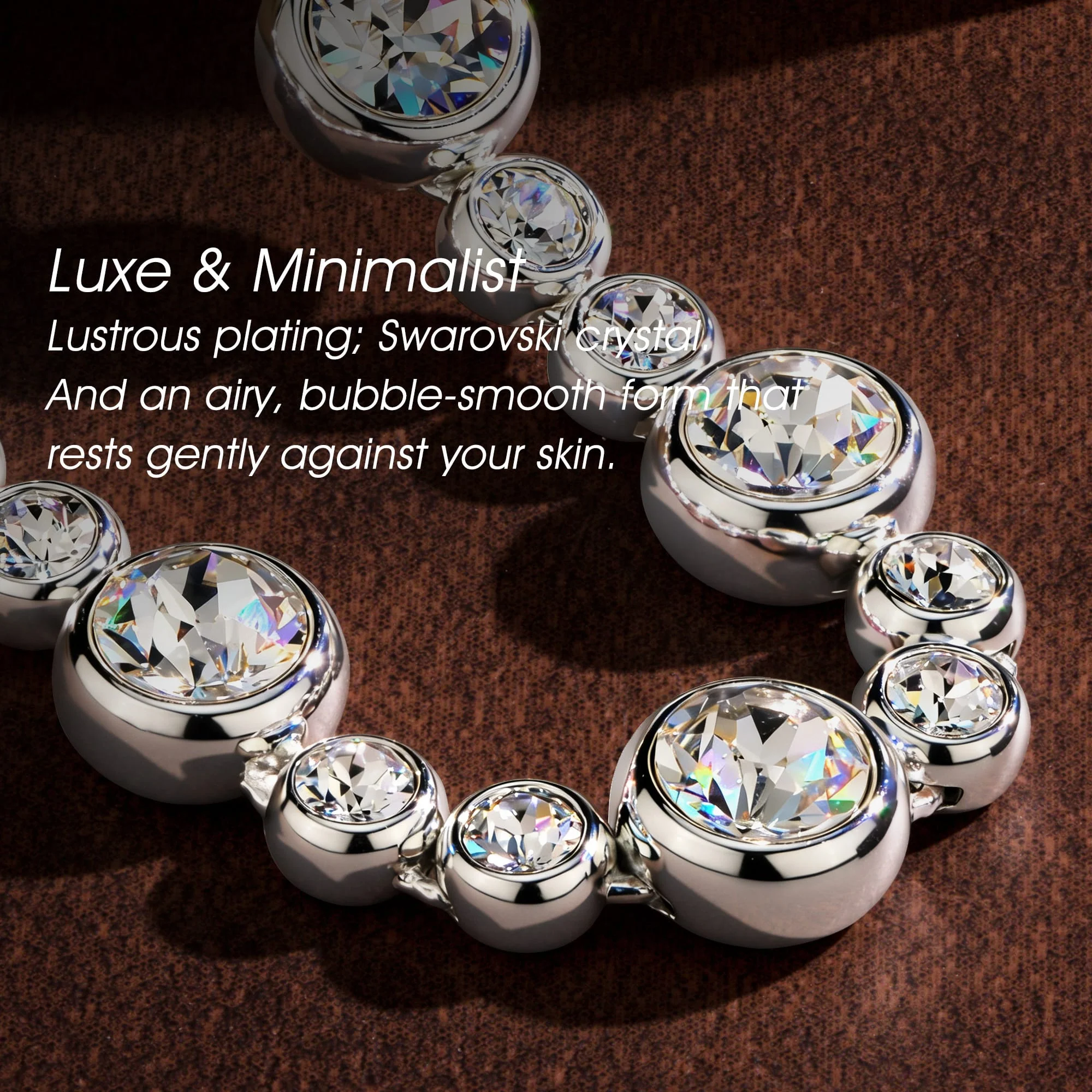 Classic Pave Created with Swarovski® Crystals Tarnish-Resistant Silver Bracelet In White Gold Plated - Image 3
