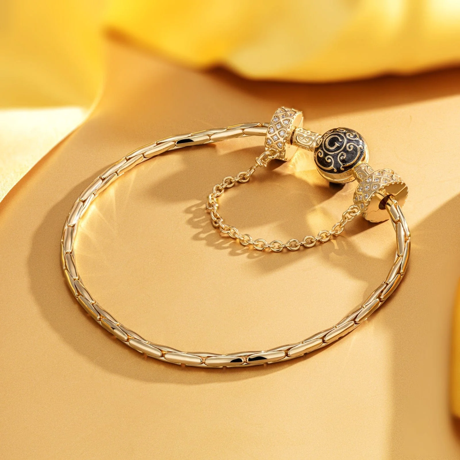 Heart Tarnish-resistant Silver Universal Safety Chain In 14K Gold Plated - Image 4