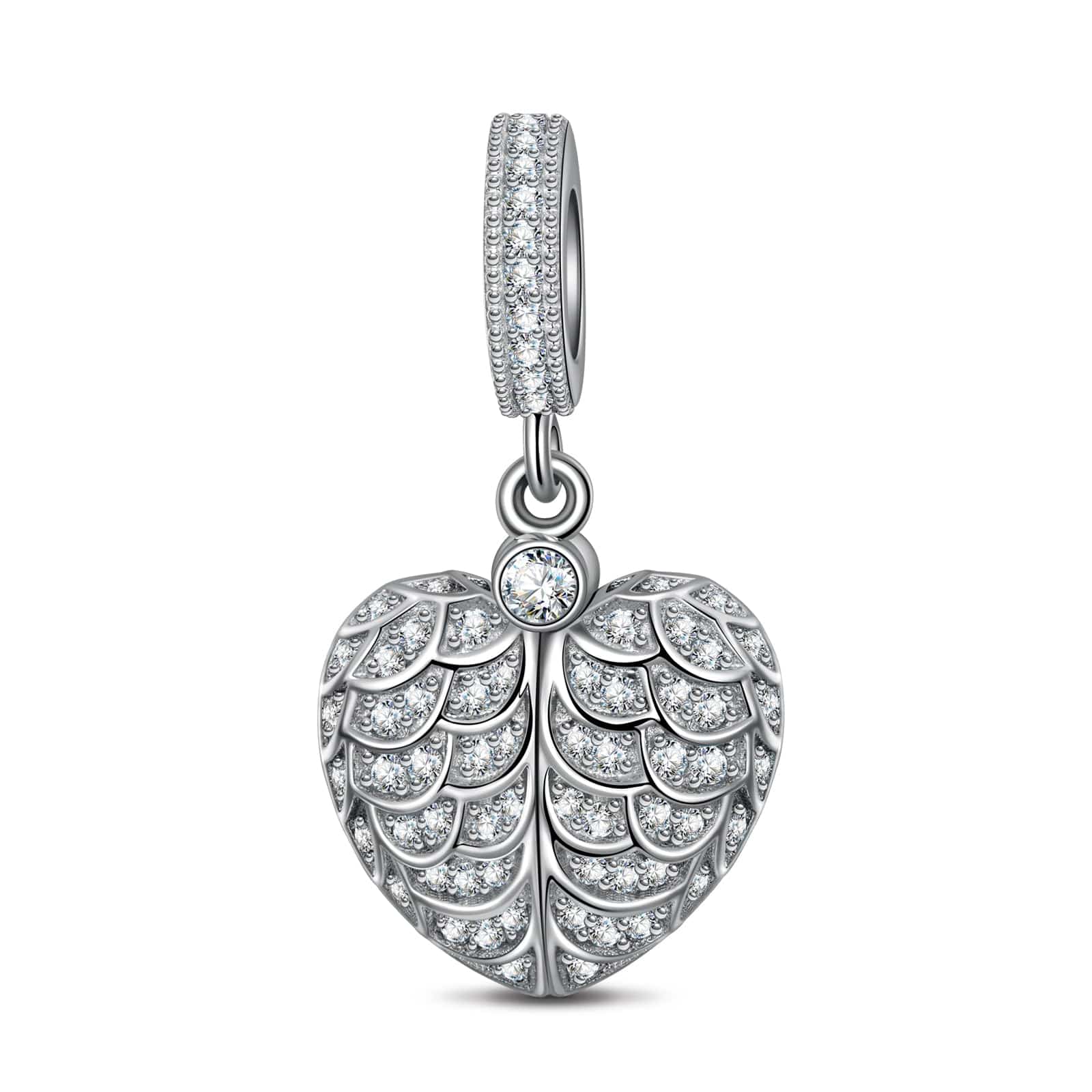 Barbiecore Surprising Love Tarnish-resistant Silver Dangle Charms With Enamel In White Gold Plated - Image 3