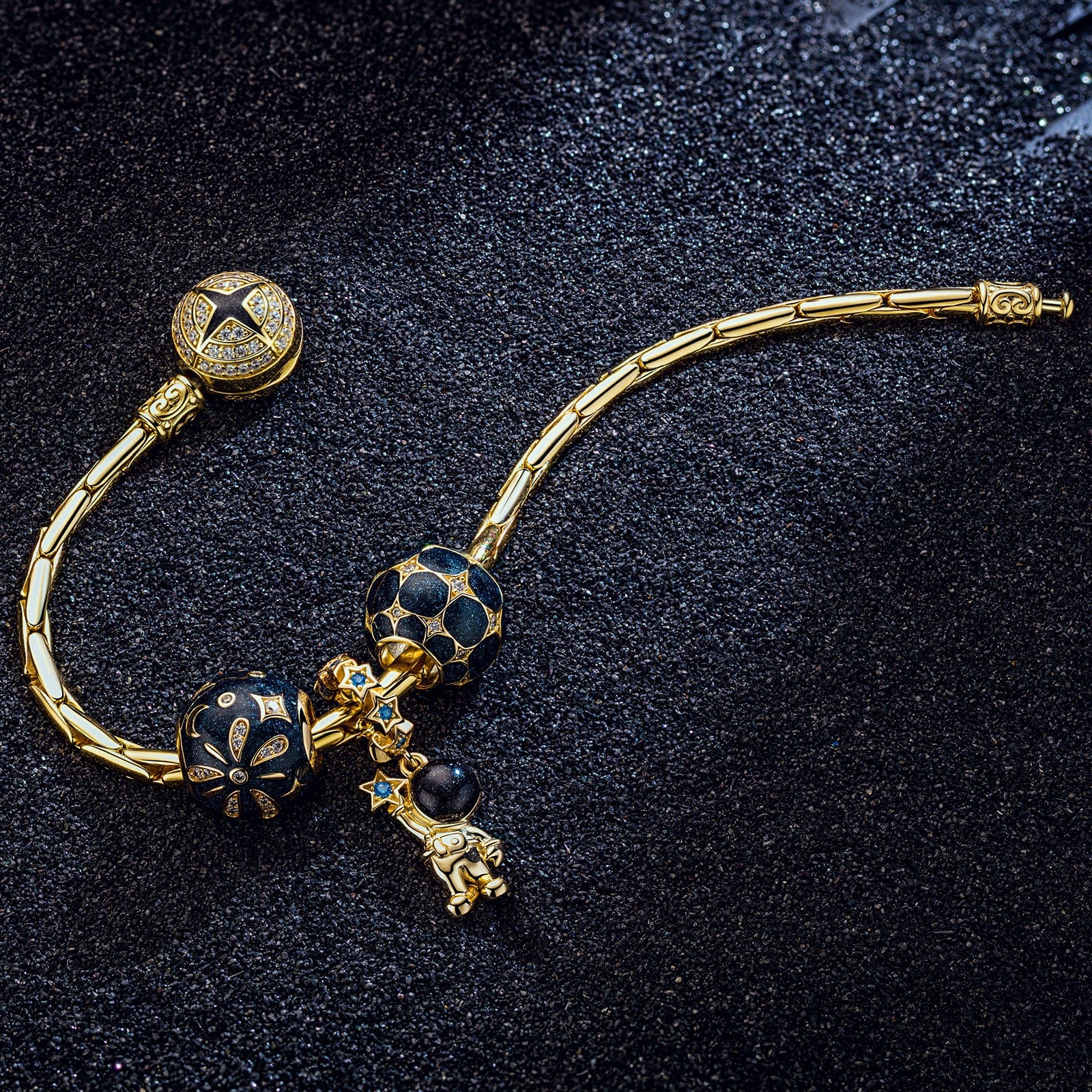 Blossoming Light Tarnish-resistant Silver Charms With Enamel In 14K Gold Plated - Image 4