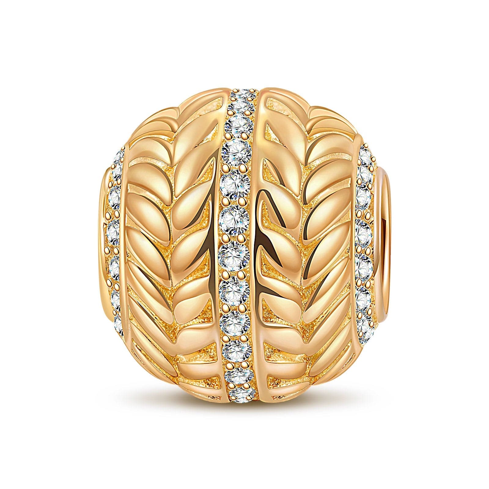 The Golden Wheel Tarnish-resistant Silver Charms In 14K Gold Plated