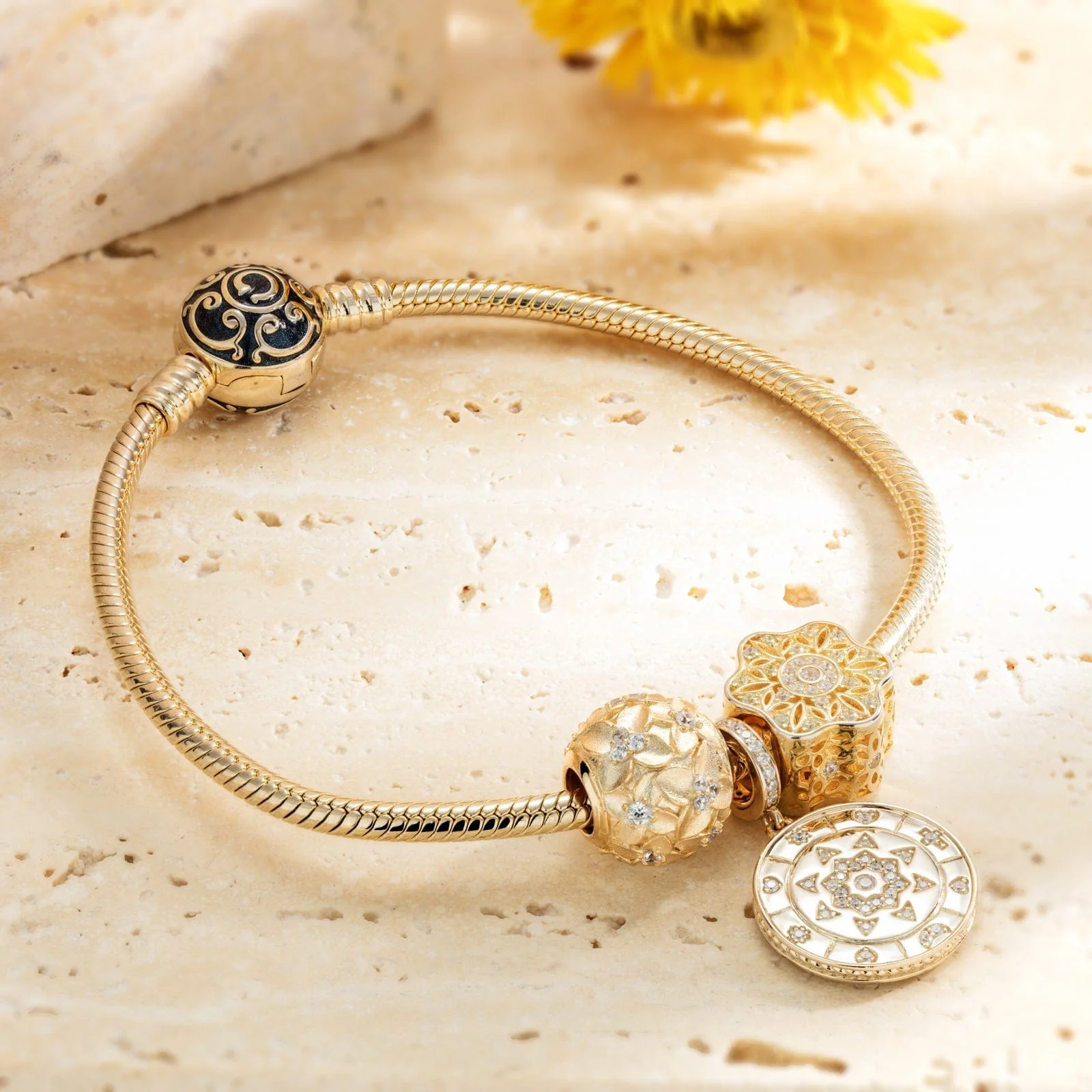 Pleasures Tarnish-resistant Silver Charms In 14K Gold Plated - Image 3