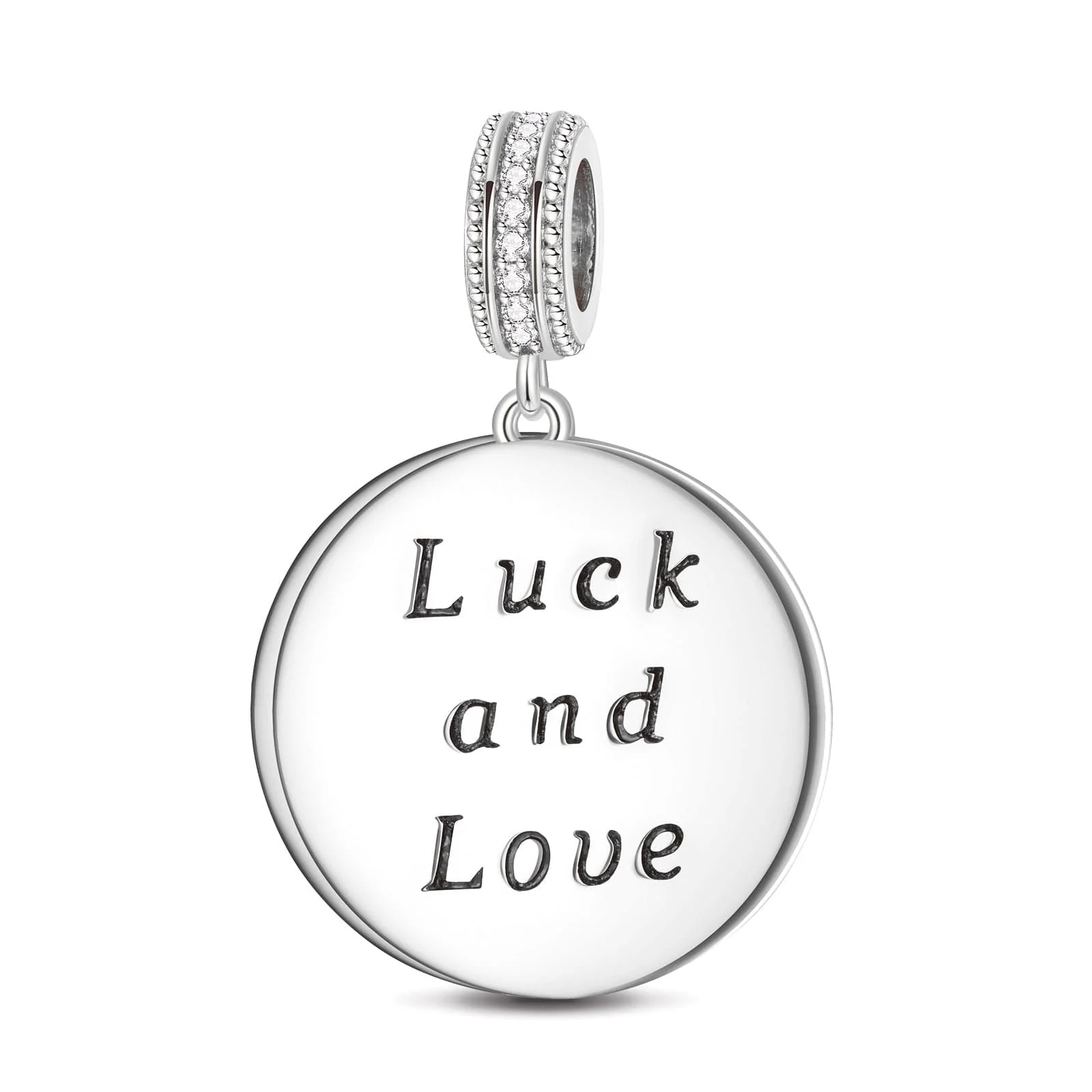Green Form And Shadow Tarnish-resistant Silver Dangle Charms In White Gold Plated - Image 3