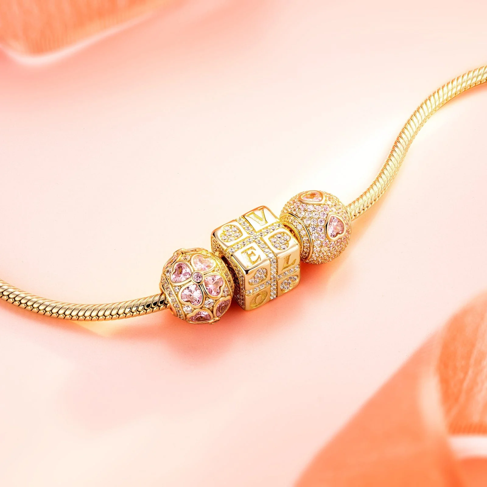 Favours Of Love Tarnish-resistant Silver Charms In 14K Gold Plated - Image 3
