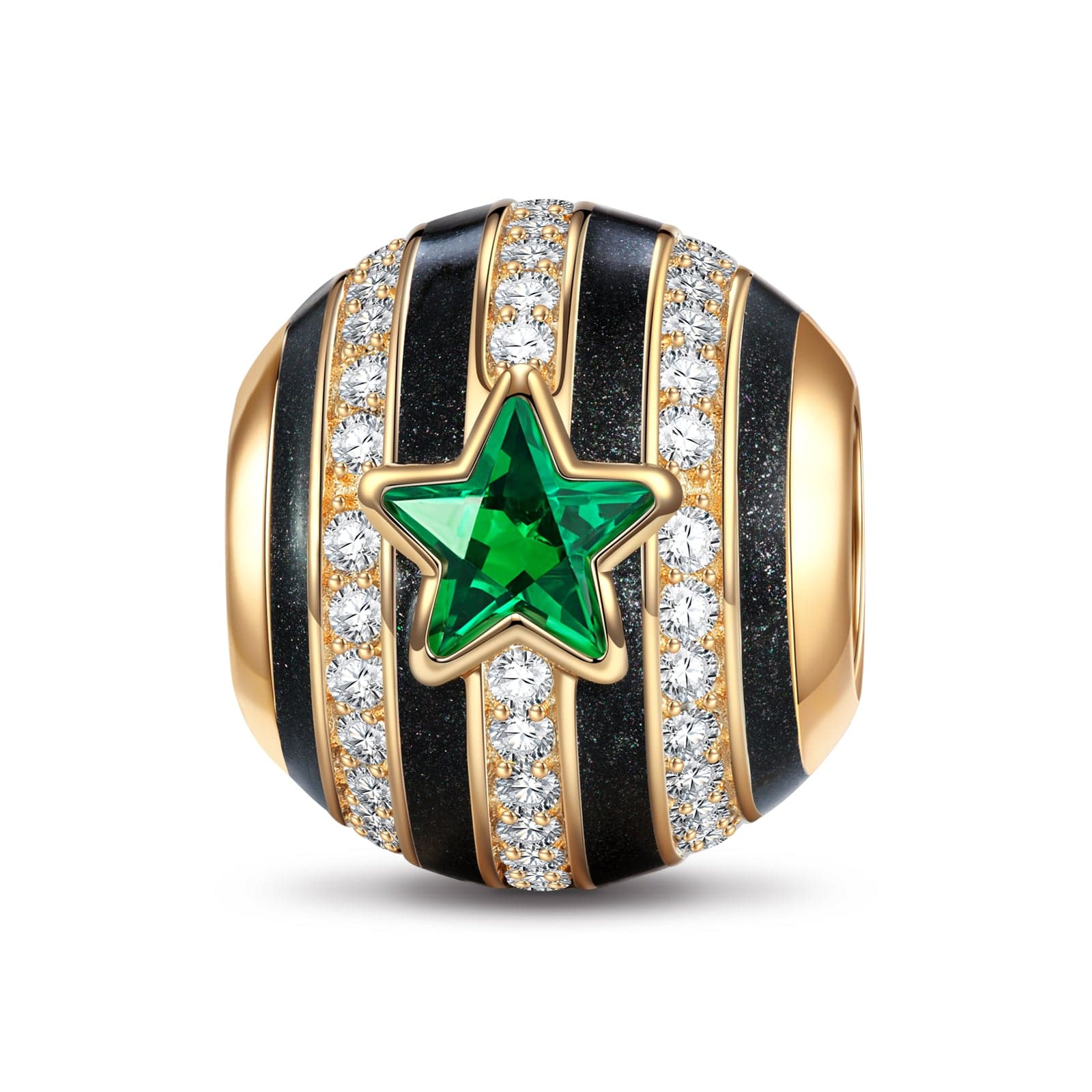 XL Size Shields Tarnish-resistant Silver Charms With Enamel In 14K Gold Plated For Men