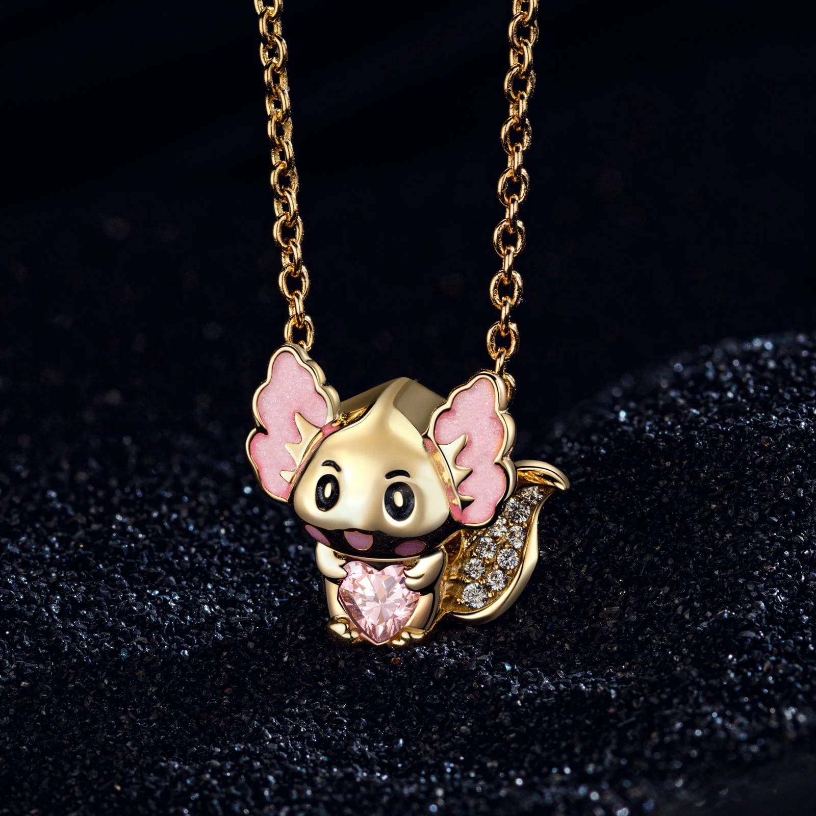 Lovely Axolotl Birthstone Tarnish-resistant Silver Charms With Enamel In 14K Gold Plated - Heartful Hugs Collection - Image 2