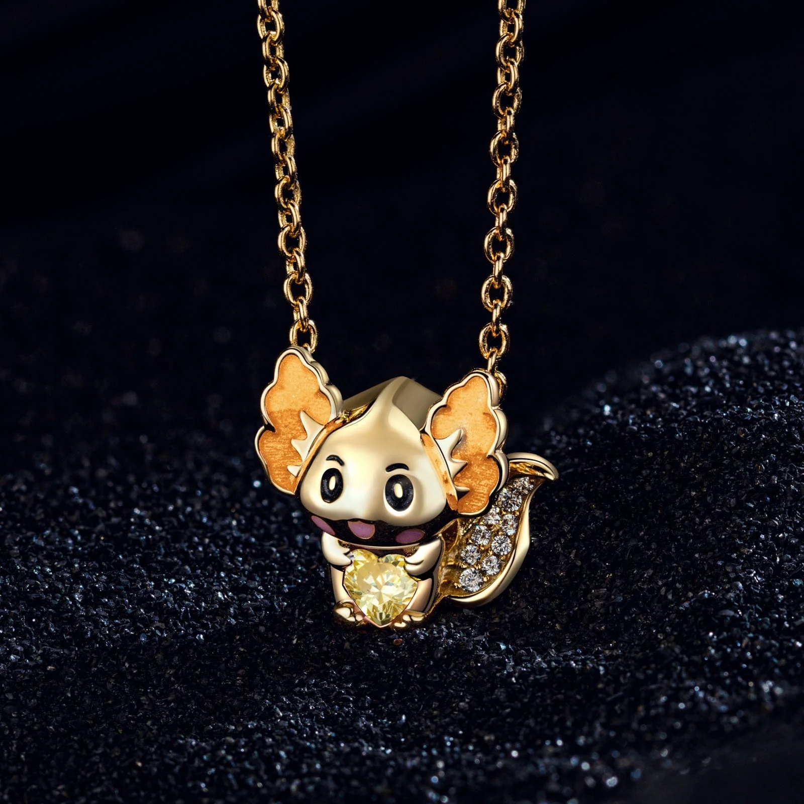 Lovely Axolotl Birthstone Tarnish-resistant Silver Charms With Enamel In 14K Gold Plated - Heartful Hugs Collection - Image 2