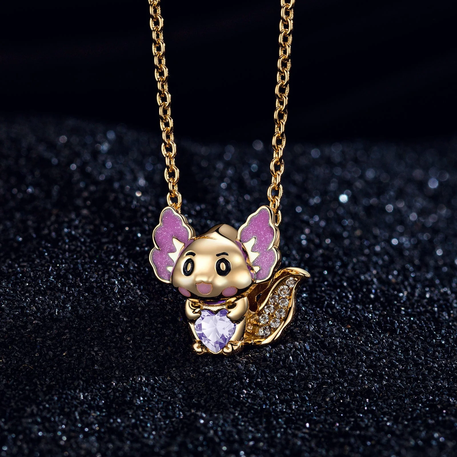 Lovely Axolotl Birthstone Tarnish-resistant Silver Charms With Enamel In 14K Gold Plated - Heartful Hugs Collection - Image 2