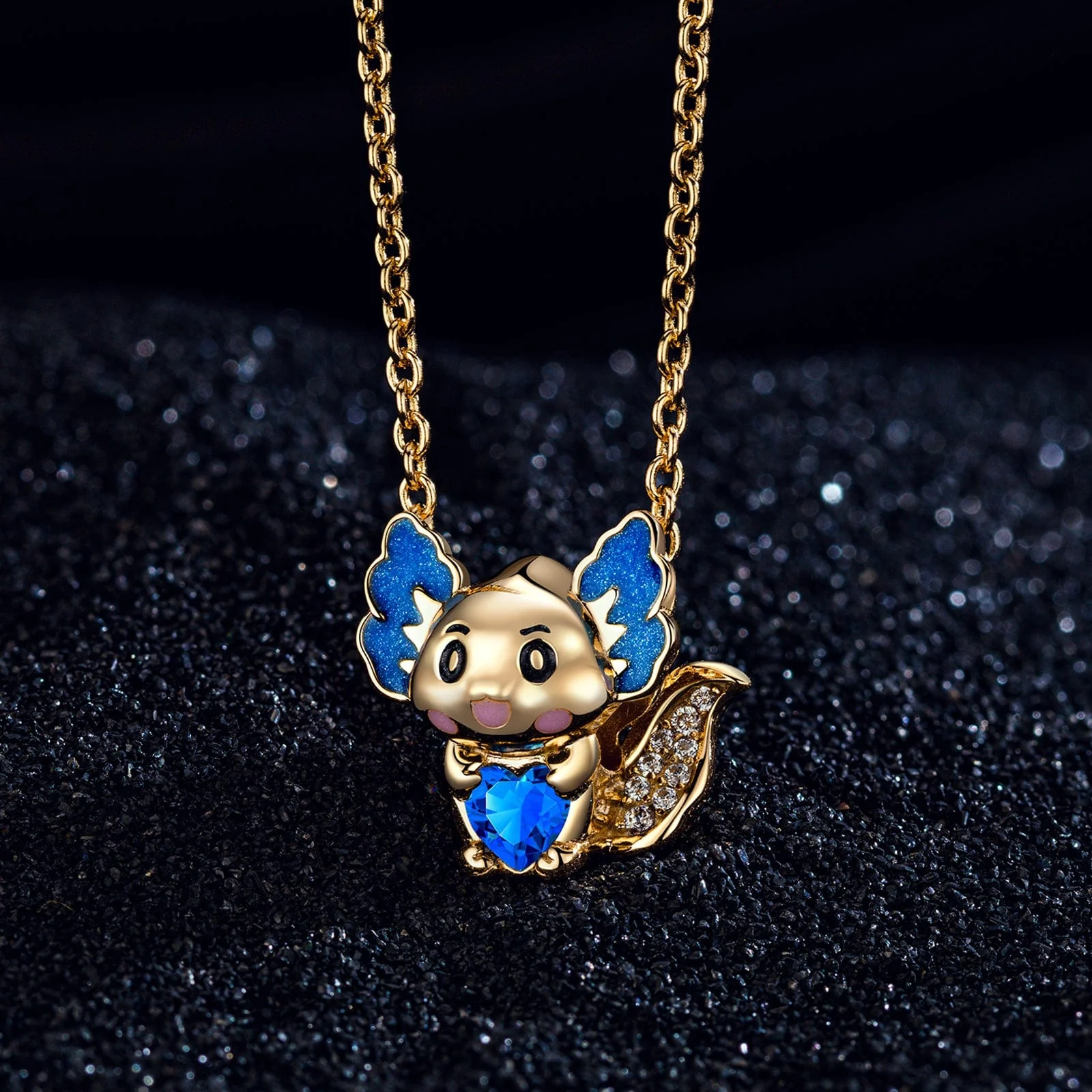 Lovely Axolotl Birthstone Tarnish-resistant Silver Charms With Enamel In 14K Gold Plated - Heartful Hugs Collection - Image 2