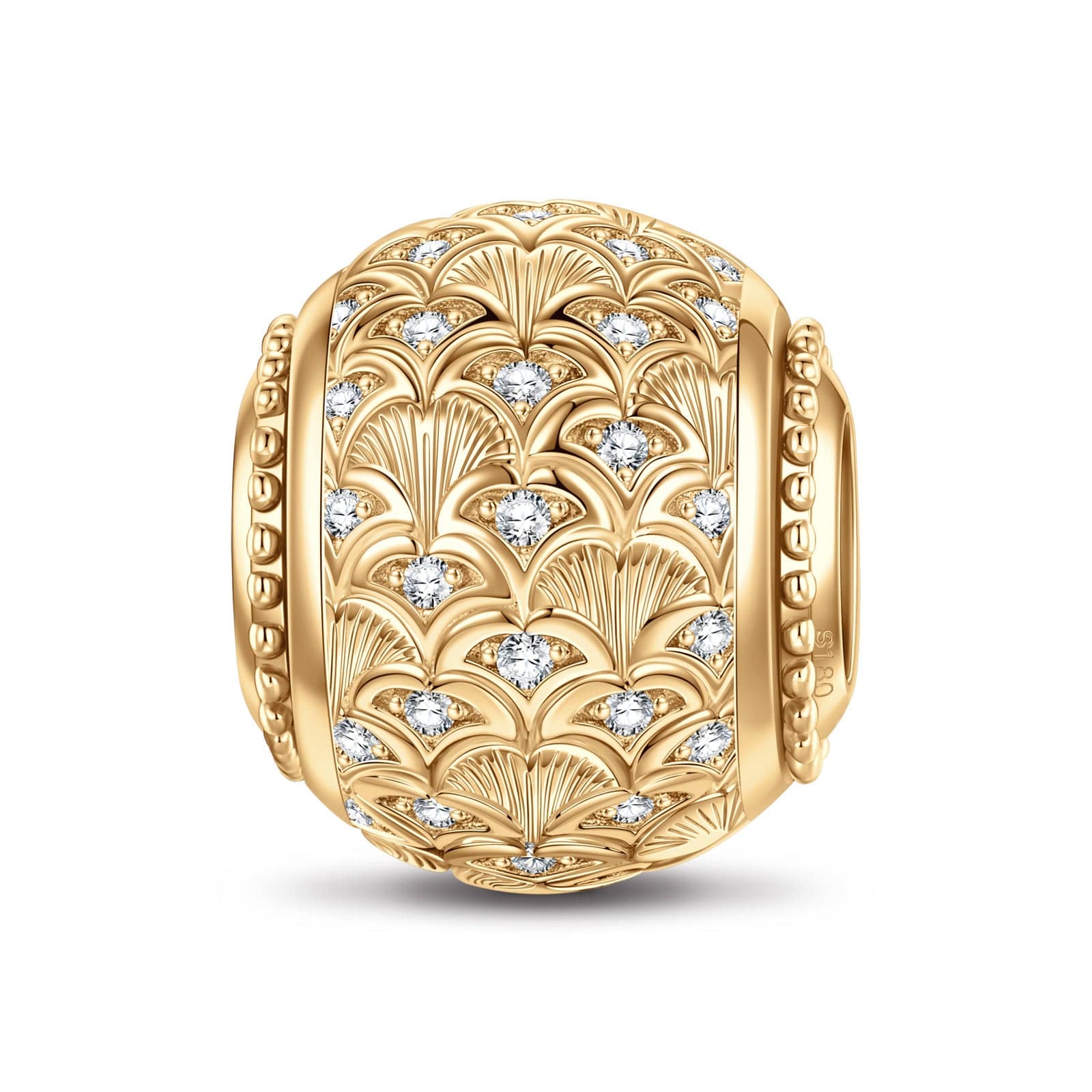 Ginkgo Leaf Tarnish-resistant Silver Lucky Charms In 14K Gold Plated