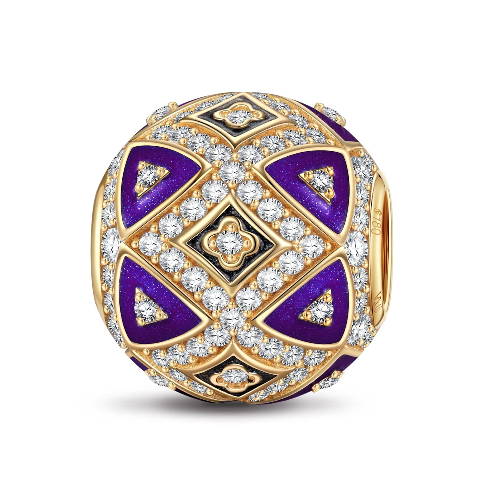 The Riverside Windows Tarnish-resistant Silver Charms With Enamel In 14K Gold Plated