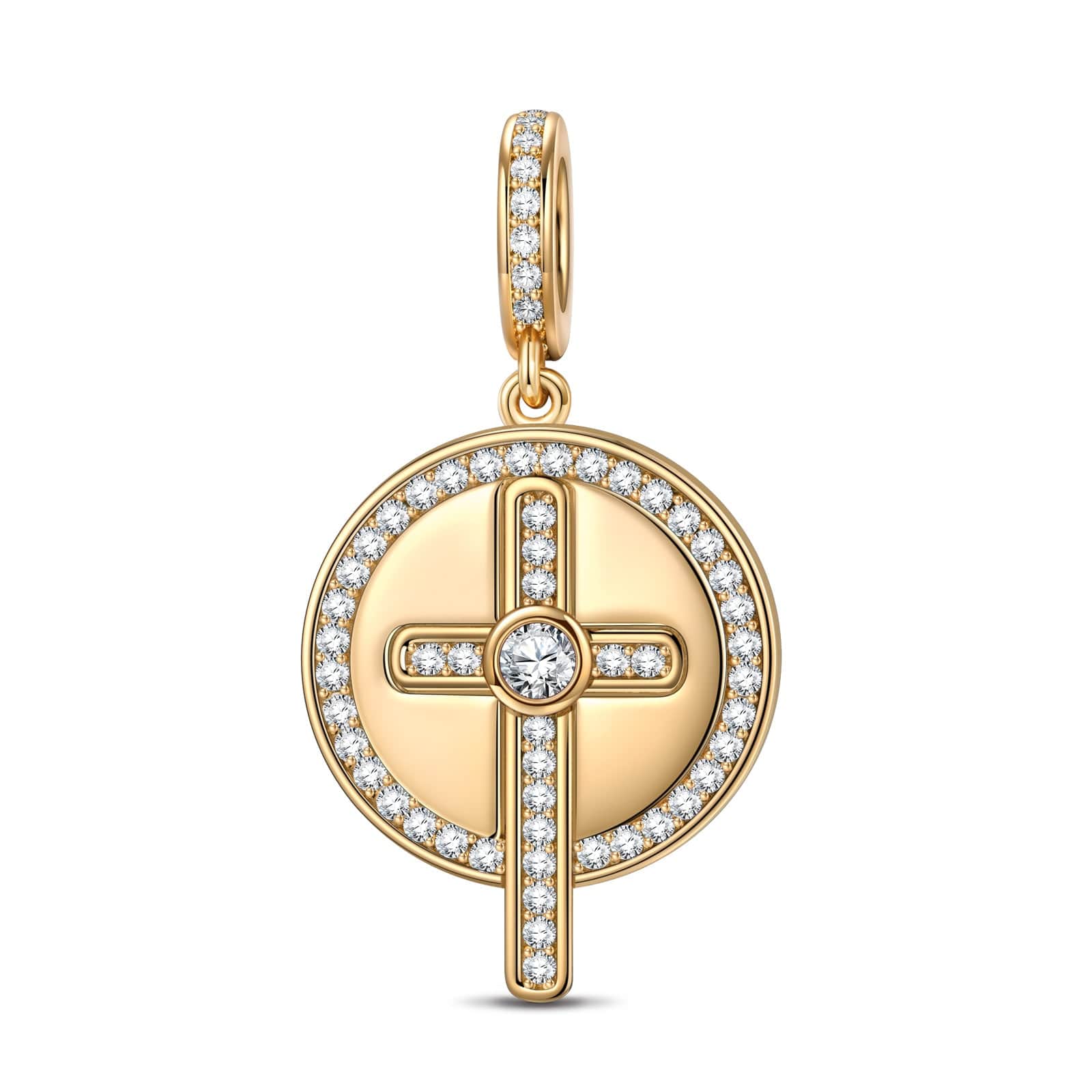 Sacred Overflow Tarnish-resistant Silver Dangle Charms In 14K Gold Plated