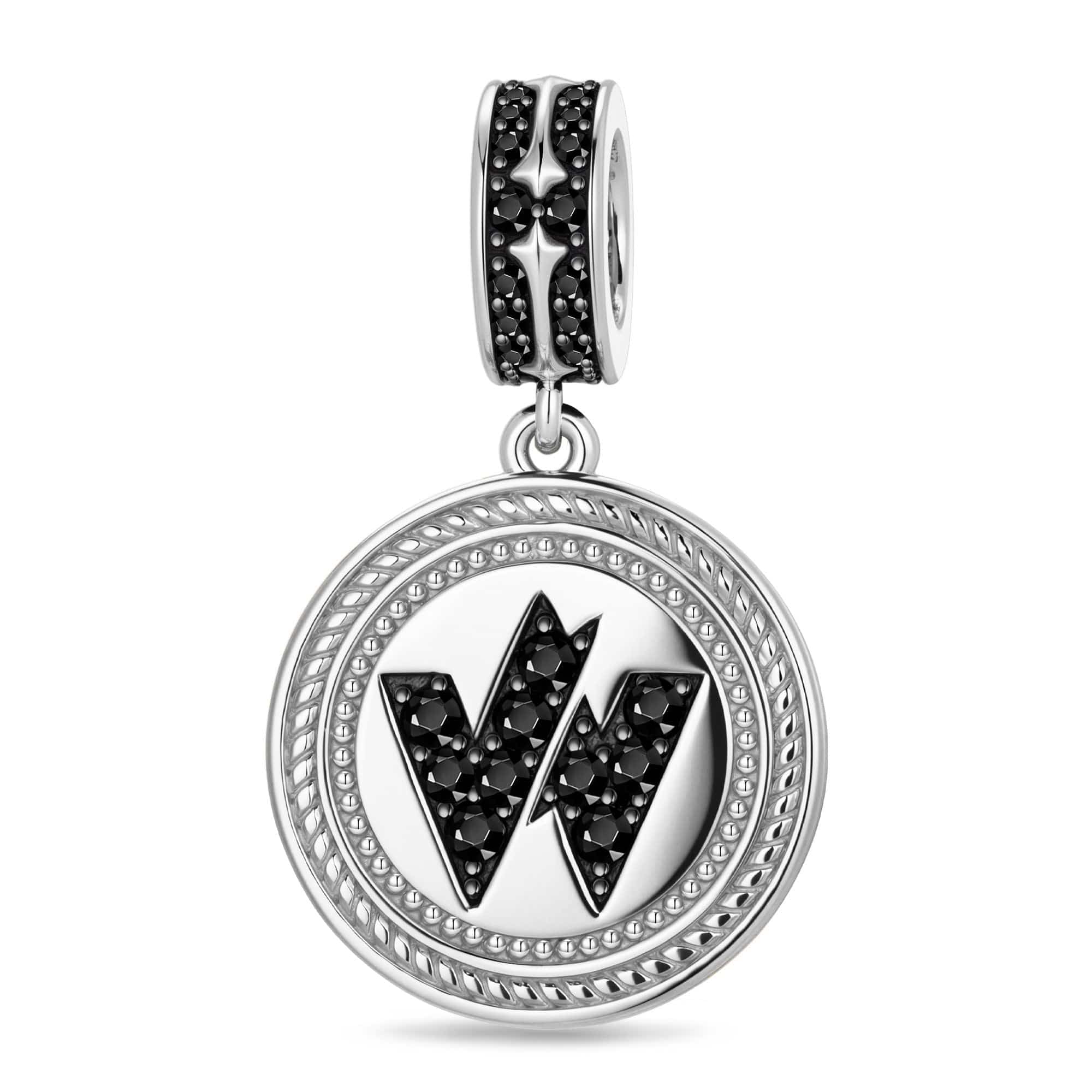 XL Size Adventure and Courage Tarnish-resistant Silver Dangle Charms In White Gold Plated For Men - Image 2