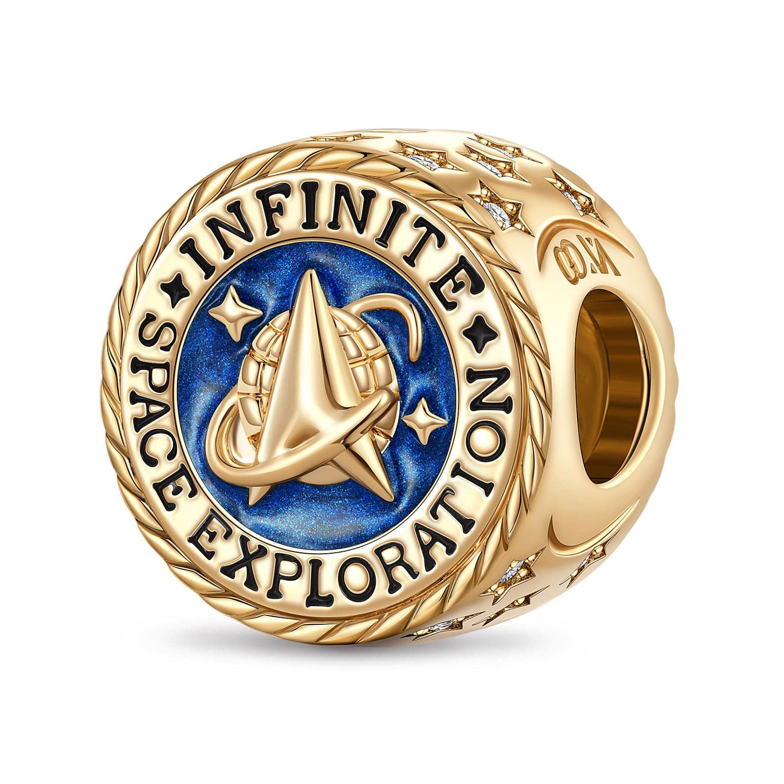 Space Exploration Tarnish-resistant Silver Charms In 14K Gold Plated - Image 2