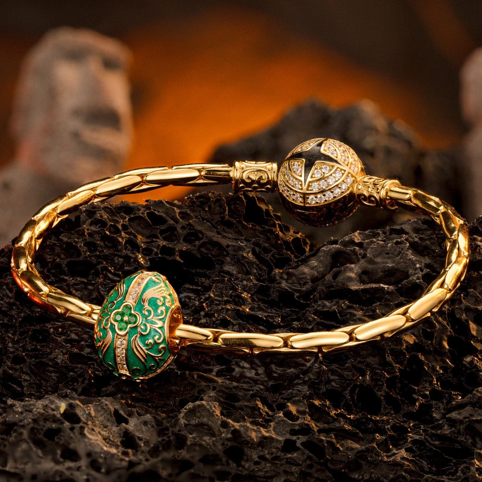 Renewal and Rebirth Tarnish-resistant Silver Easter Egg Charms With Enamel In 14K Gold Plated - Image 3