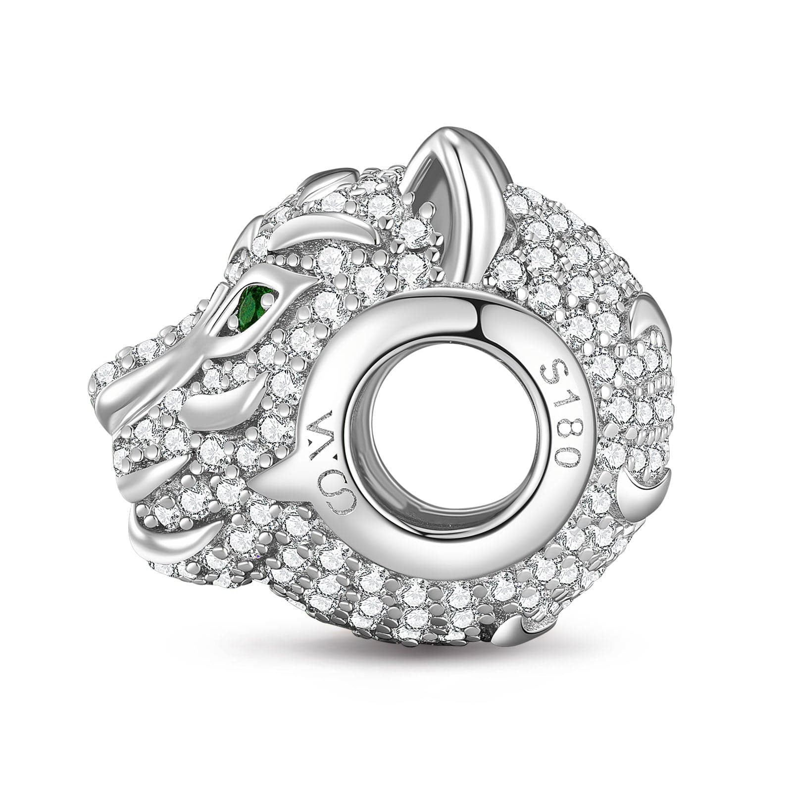 Swift Cheetah Tarnish-resistant Silver Charms In White Gold Plated - Image 2