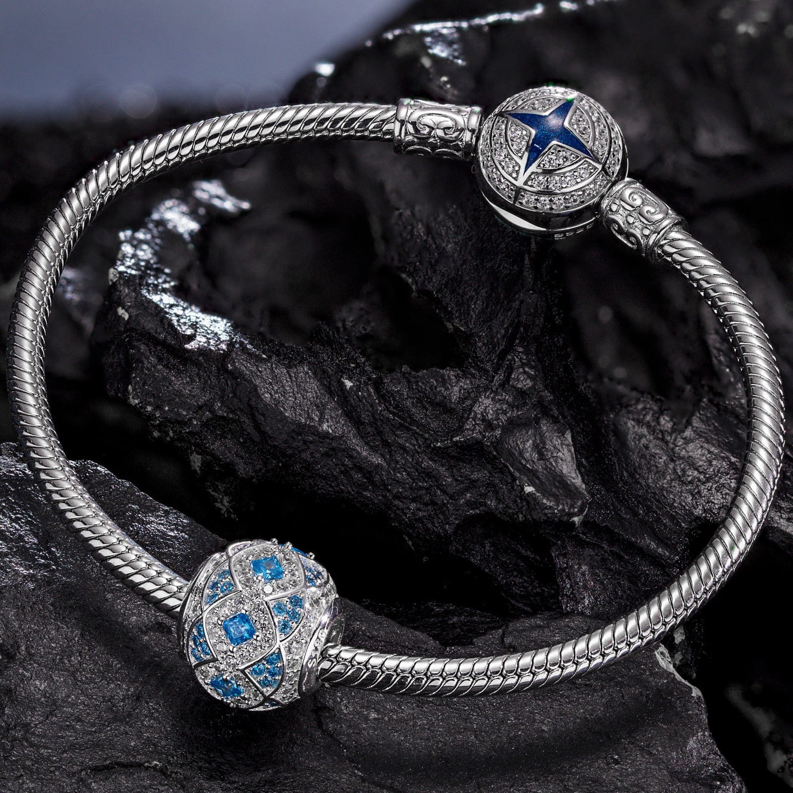 Array of Sailboats Tarnish-resistant Silver Charms In White Gold Plated - Image 2