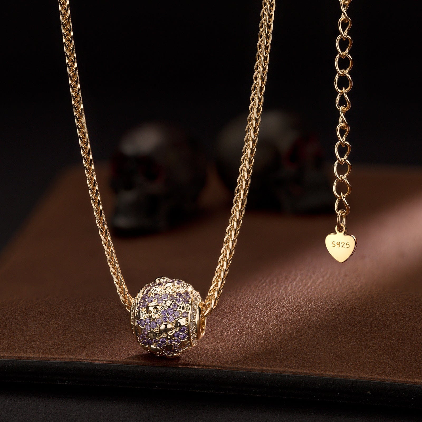 Flying Skull Tarnish-resistant Silver Charms In 14K Gold Plated - Image 6