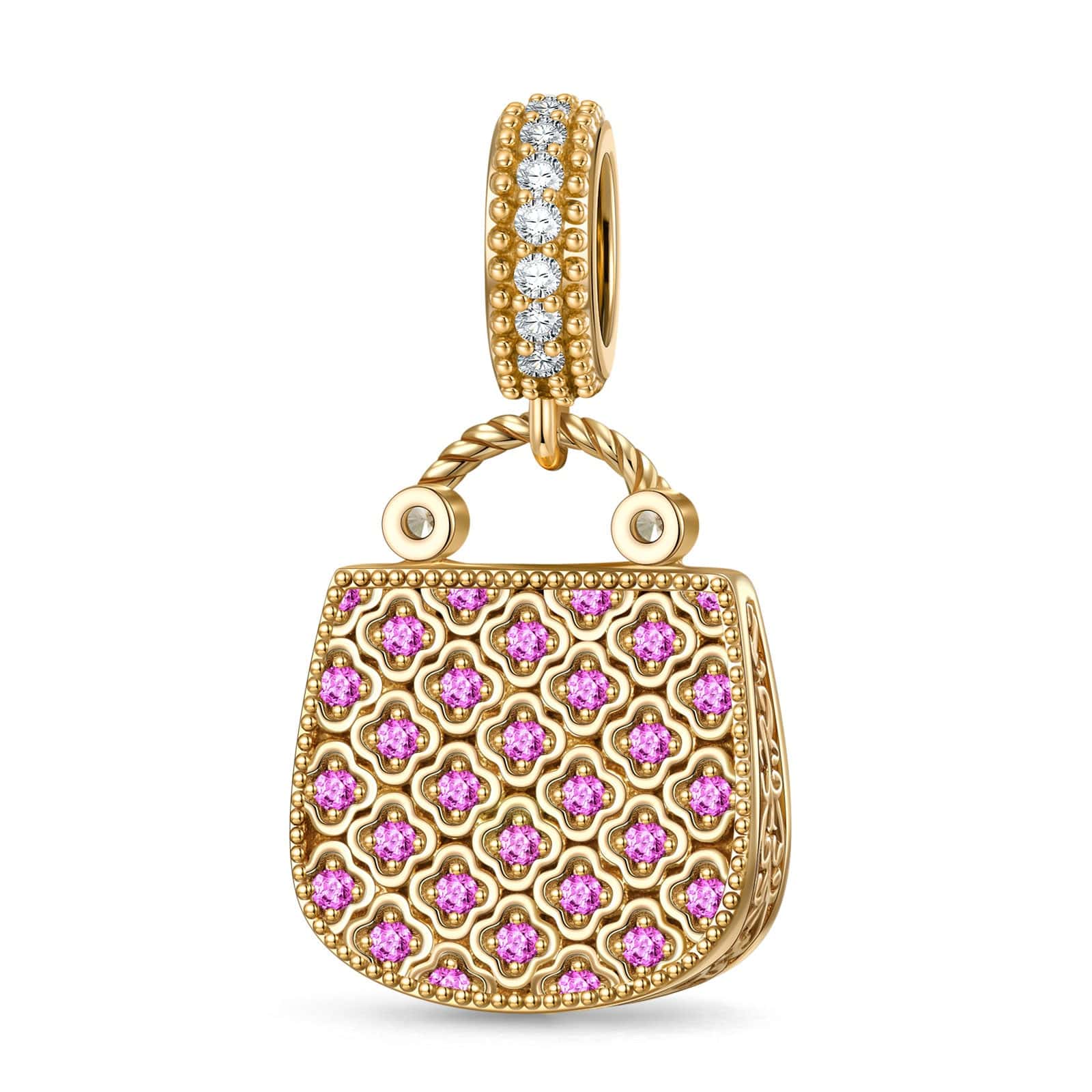 Delicate Clutch Tarnish-resistant Silver Dangle Charms In 14K Gold Plated - Image 2