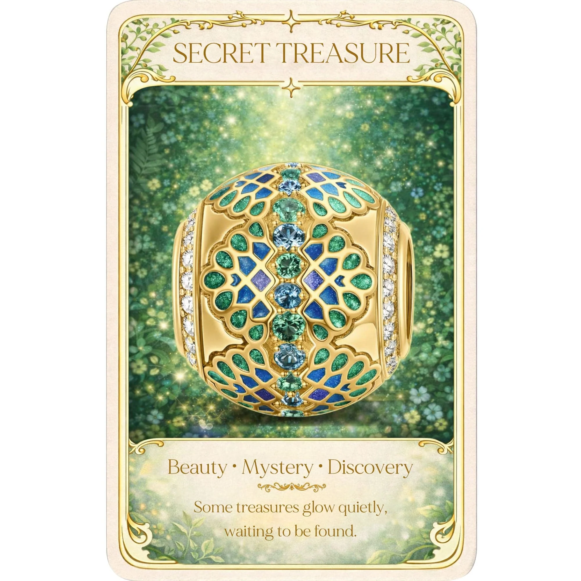Spring Essence Tarnish-resistant Silver Charms With Enamel In 14K Gold Plated - Image 2