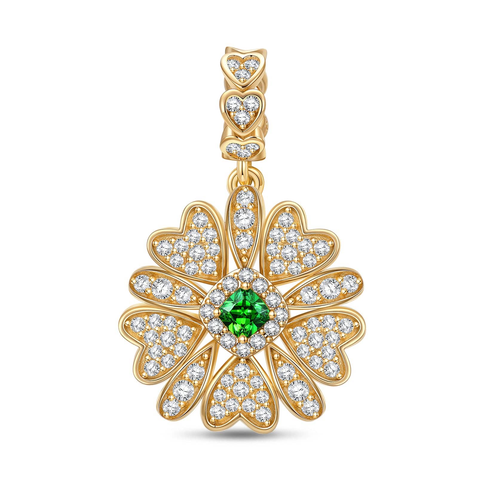 Permeating Aroma Tarnish-resistant Silver Dangle Charms In 14K Gold Plated