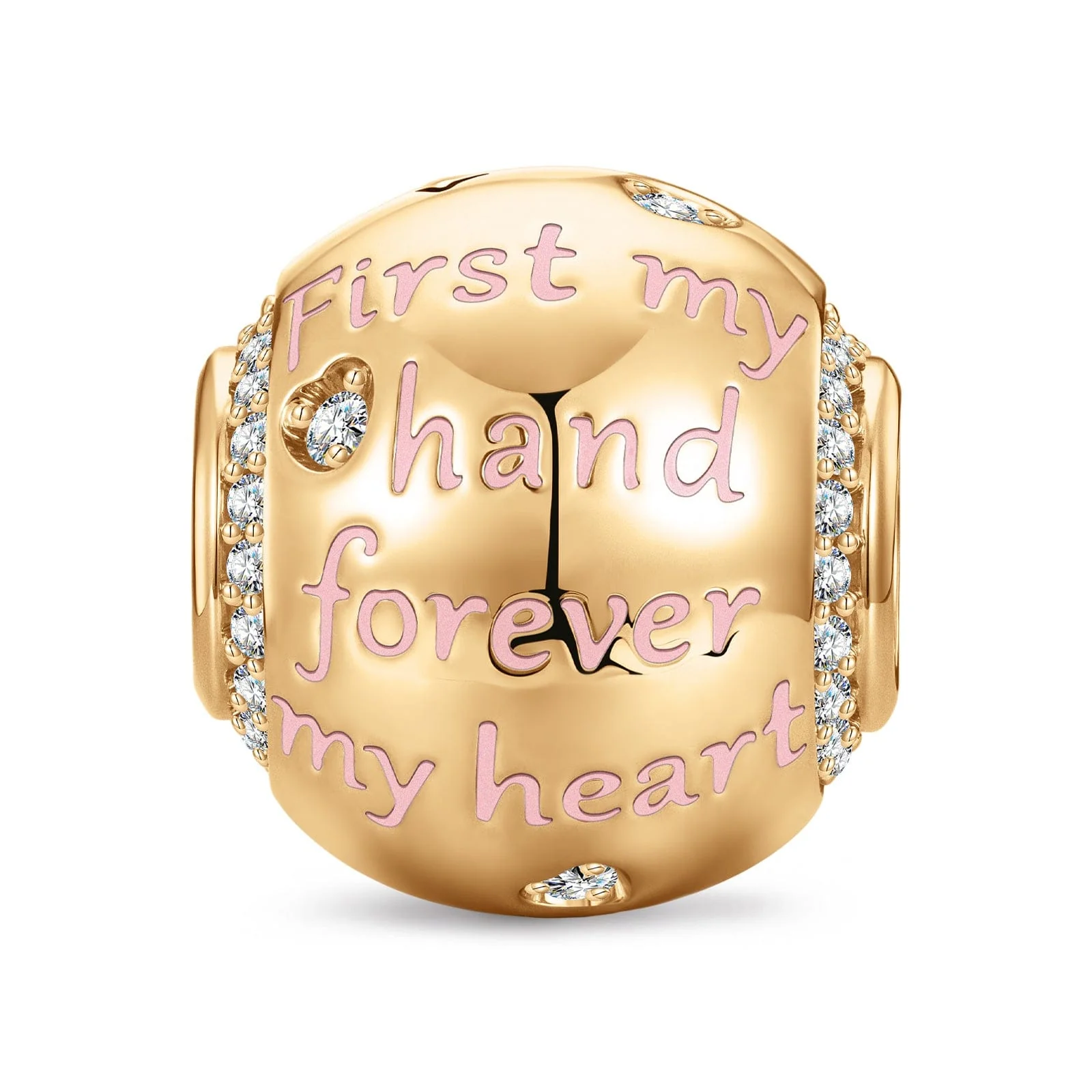 Tender Blossom Tarnish-resistant Silver Charms With Enamel In 14K Gold Plated - Image 2
