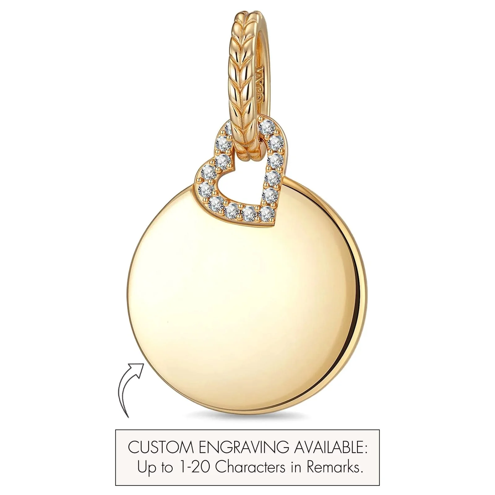 Customizable Engraving Pages of Love Tarnish-resistant Silver Dangle Charms In 14K Gold Plated - Image 2