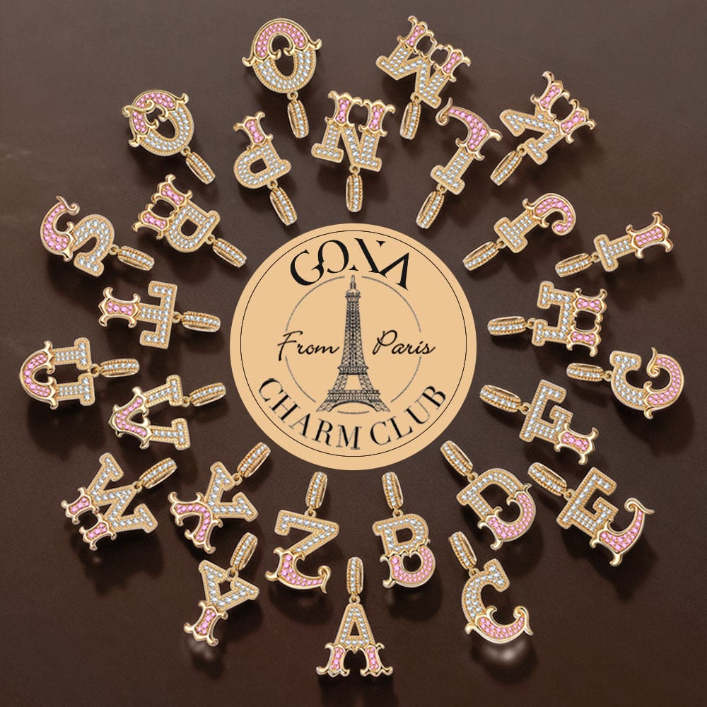 Letter A Tarnish-resistant Silver Dangle Charms In 14K Gold Plated - Image 3