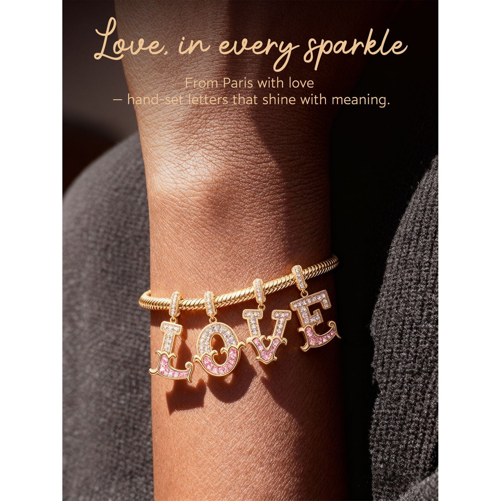 Letter X Tarnish-resistant Silver Dangle Charms In 14K Gold Plated - Image 4