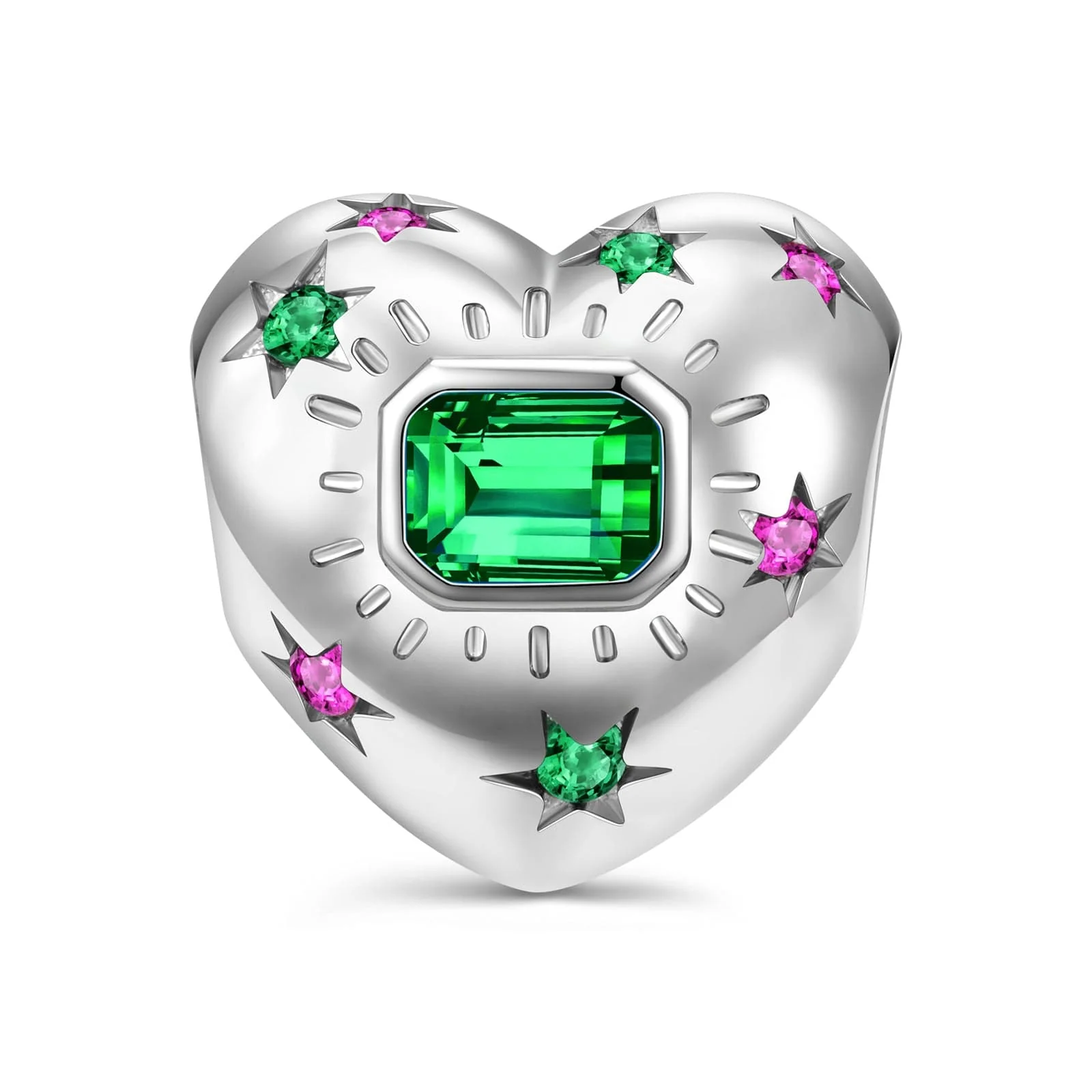 Holiday Glow Tarnish-resistant Silver Charms In White Gold Plated - Image 2