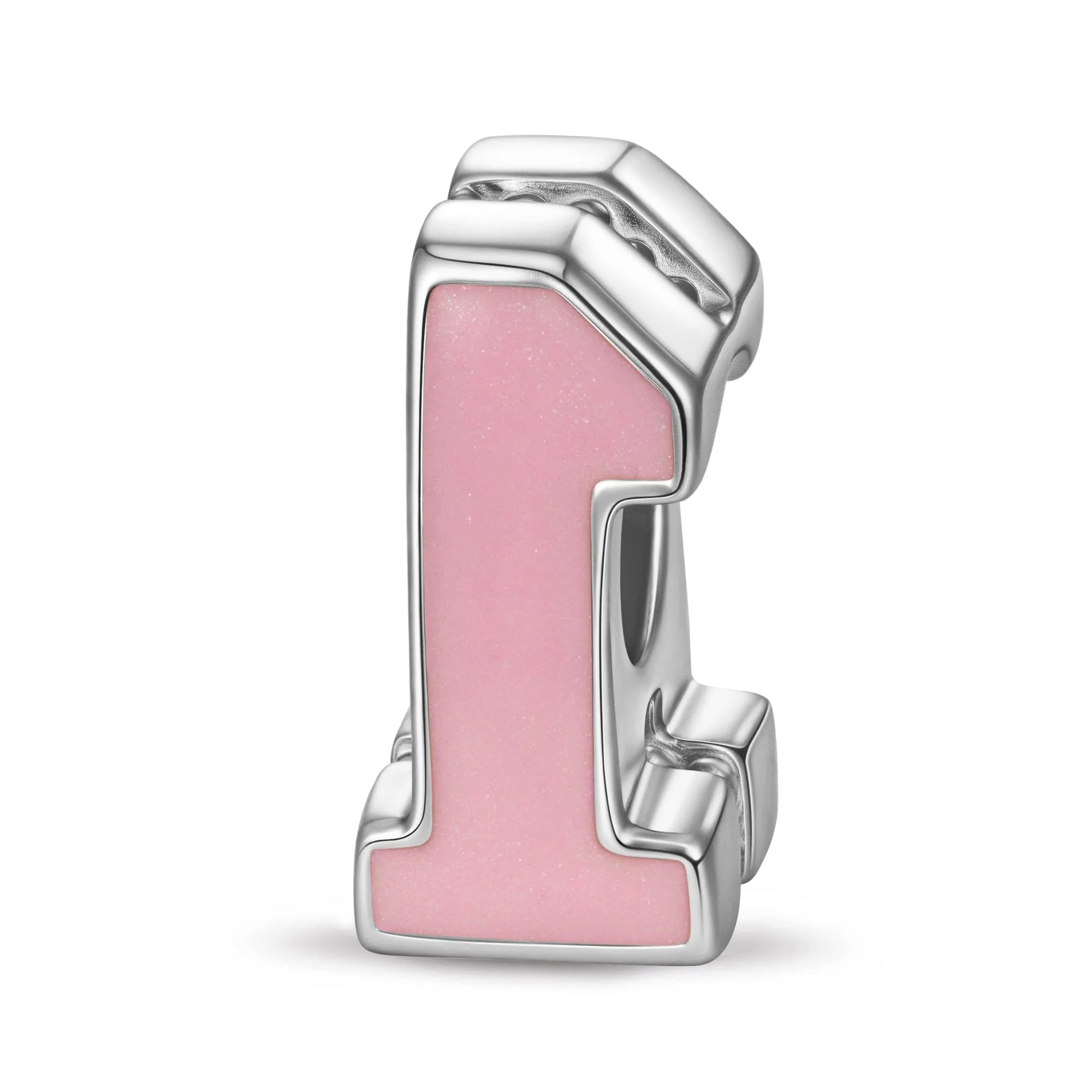 Number One Tarnish-resistant Silver With Enamel Charms In White Gold Plated - Image 2