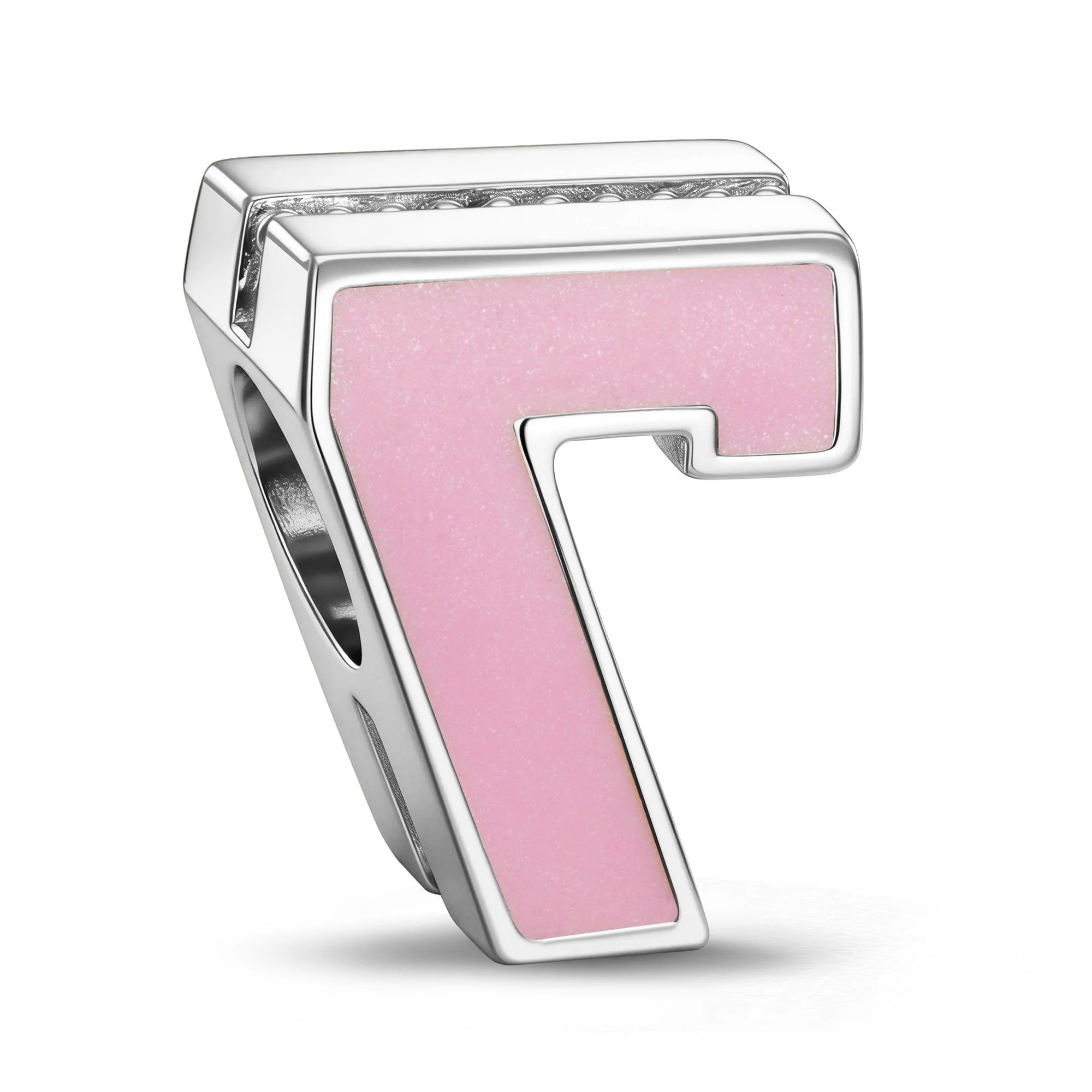 Number Seven Tarnish-resistant Silver With Enamel Charms In White Gold Plated - Image 2