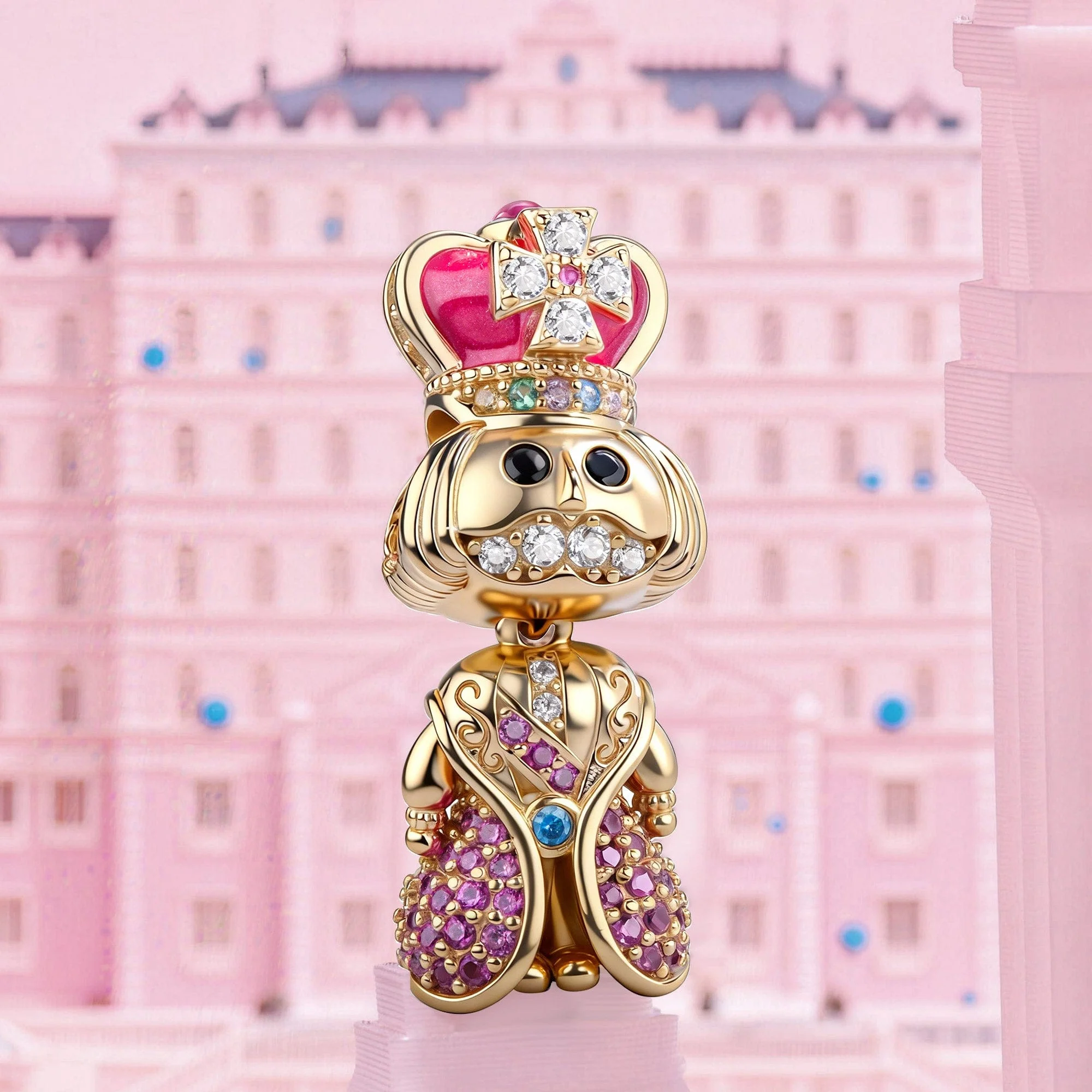 King's Blessing Tarnish-resistant Silver Charms With Enamel In 14K Gold Plated - Image 2
