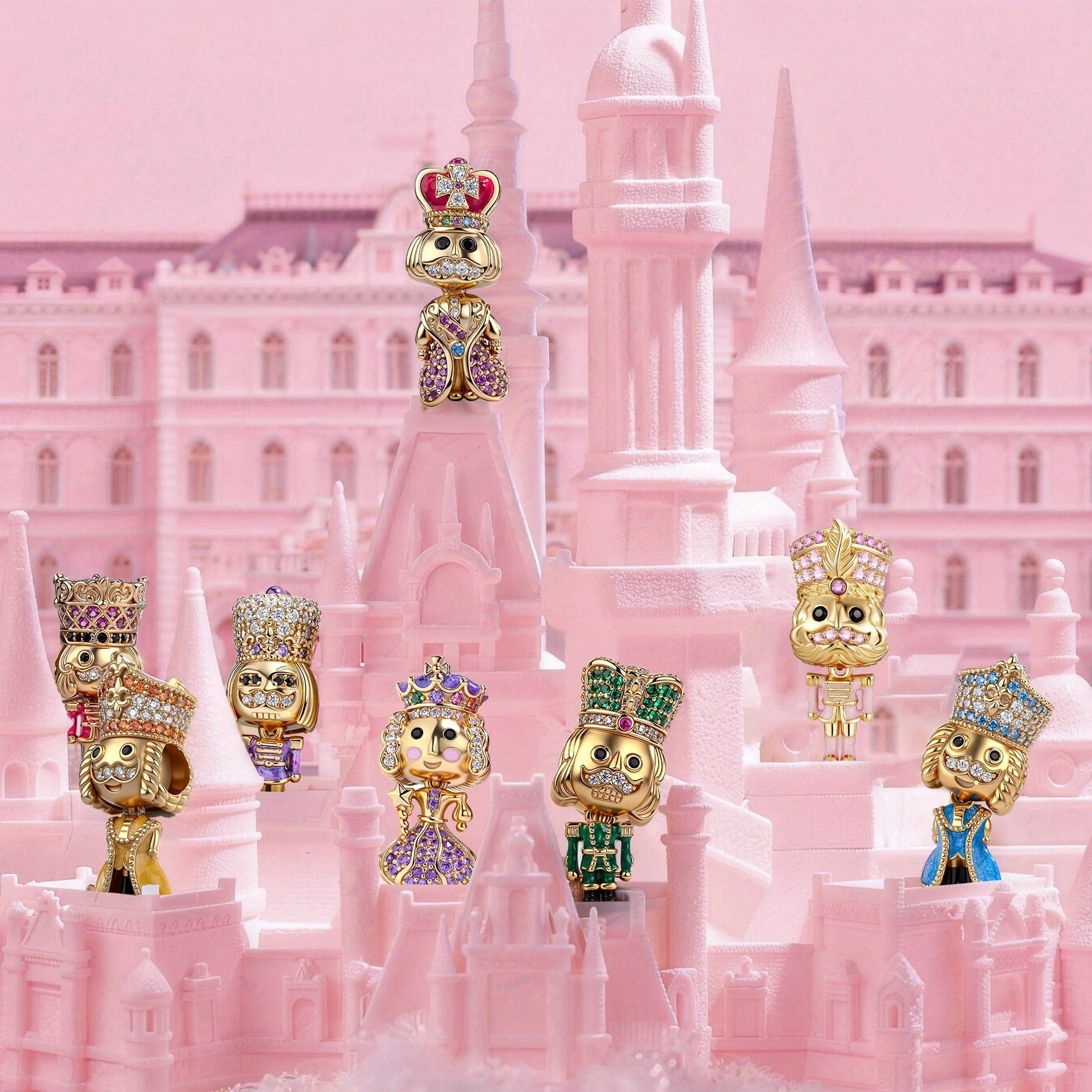King's Blessing Tarnish-resistant Silver Charms With Enamel In 14K Gold Plated - Image 3