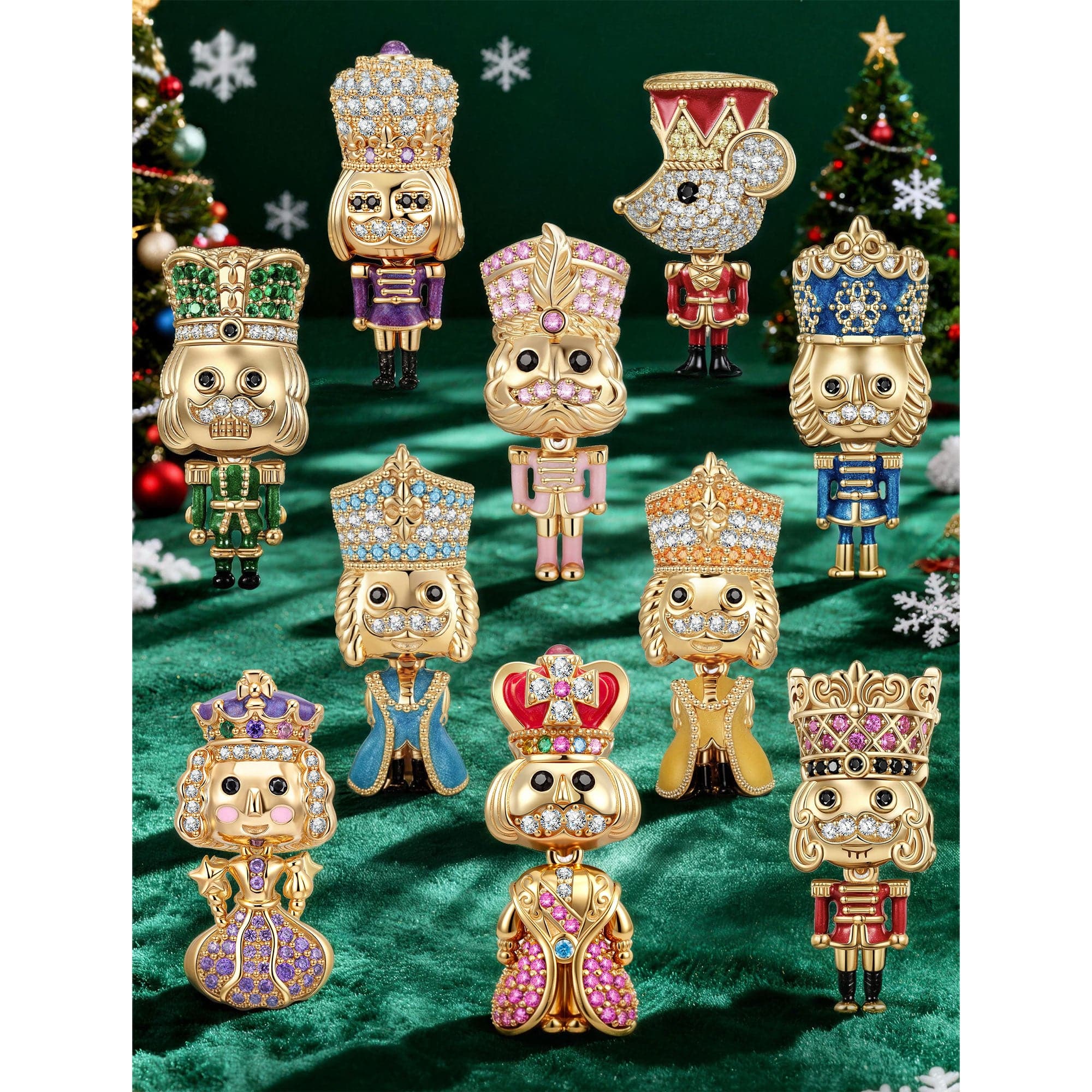 King's Blessing Tarnish-resistant Silver Charms With Enamel In 14K Gold Plated - Image 4