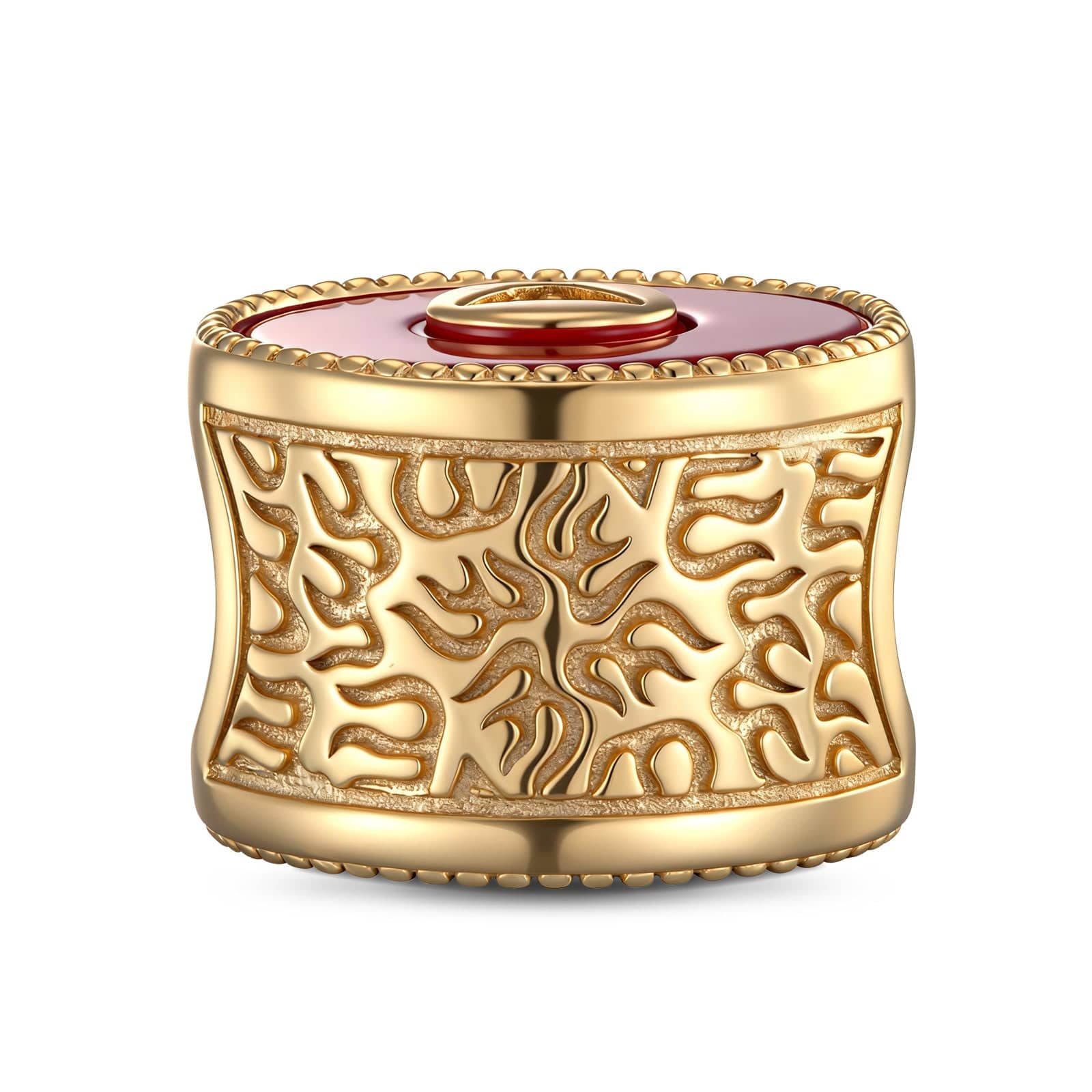 Natural Red Agate Celestial Balance Tarnish-resistant Silver Charms In 14K Gold Plated - Image 3