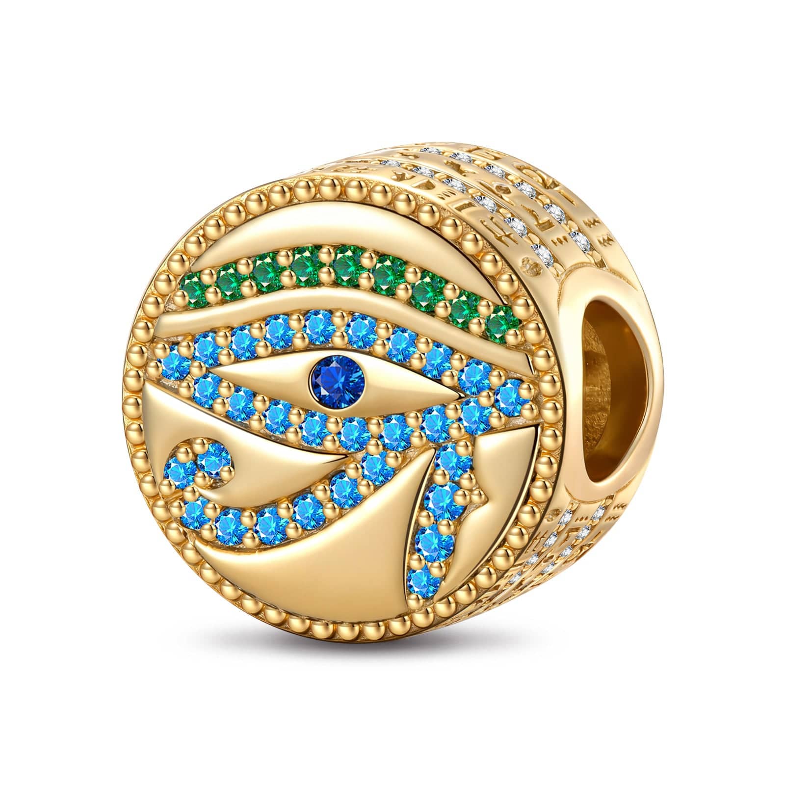 Natural Lapis Lazuli Guarding Spirit Talisman Charm - 14K Gold-Plated Tarnish-resistant Silver - Image 3