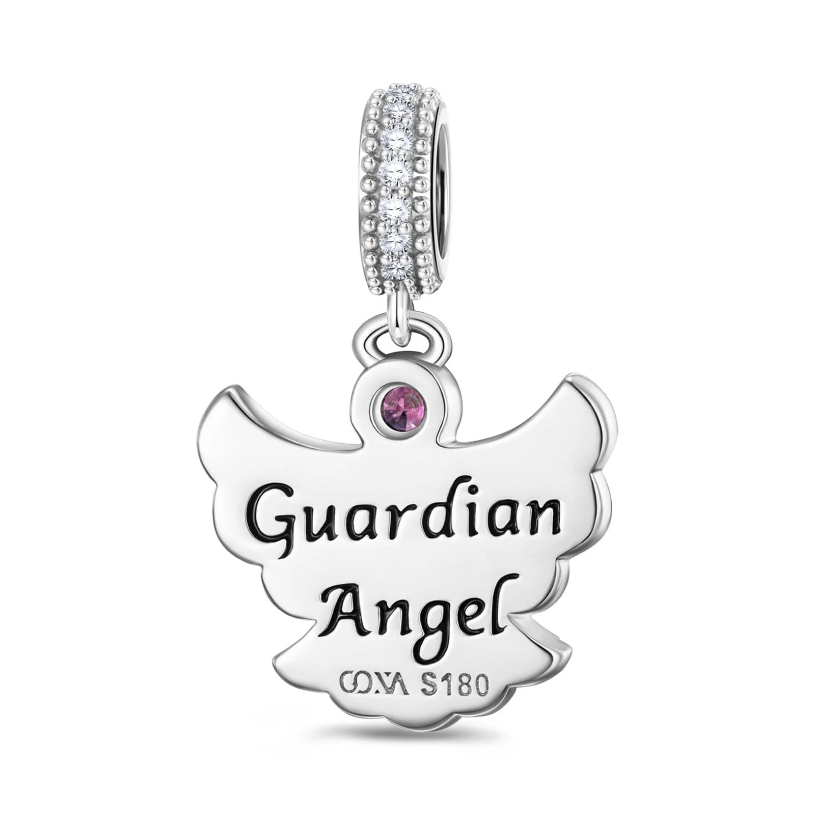 Eternal Guardians Tarnish-resistant Silver Dangle Charms In White Gold Plated - Image 2