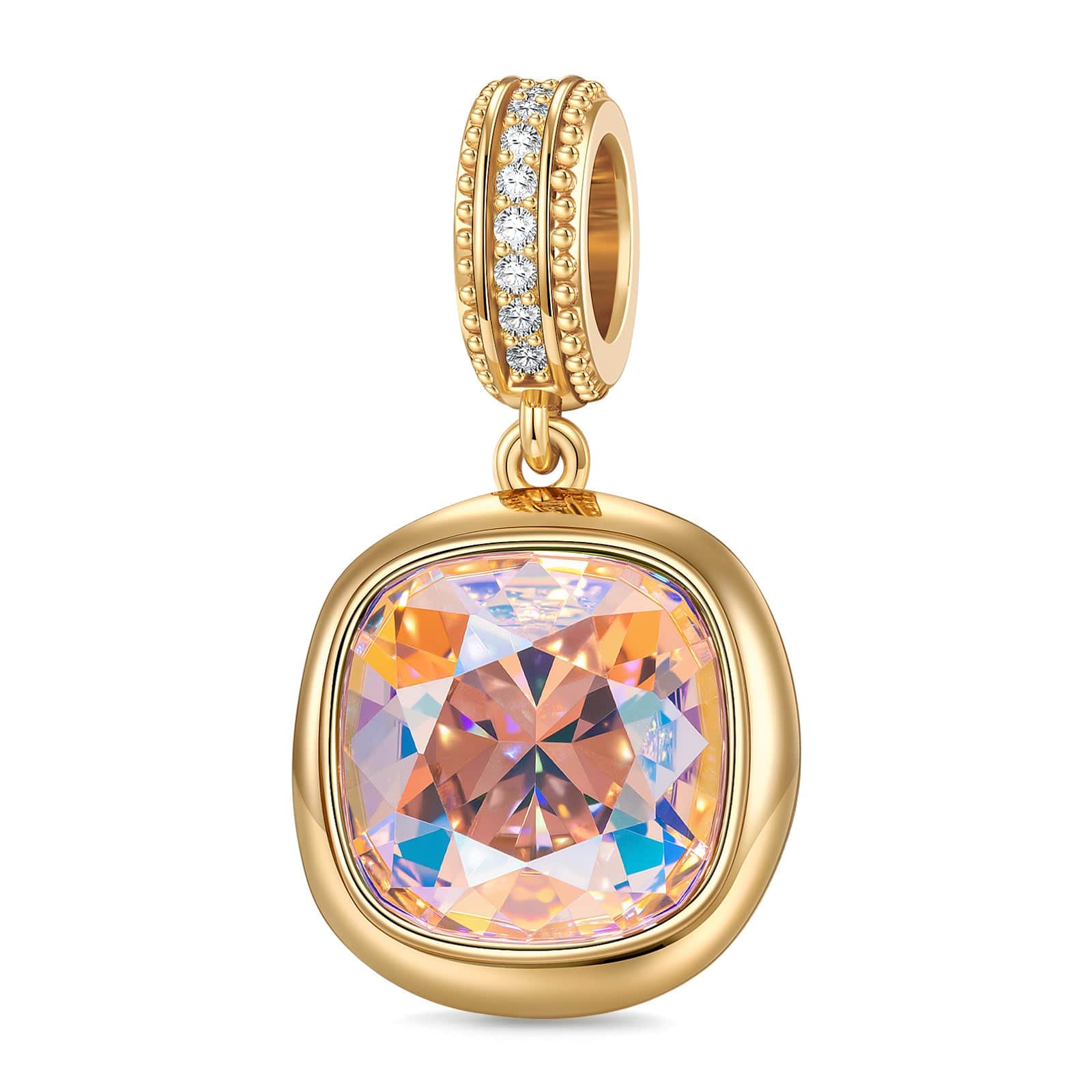 Concinnity Brilliance Tarnish-resistant Silver Dangle Charms In 14K Gold Plated - Created With SWAROVSKI® Crystals