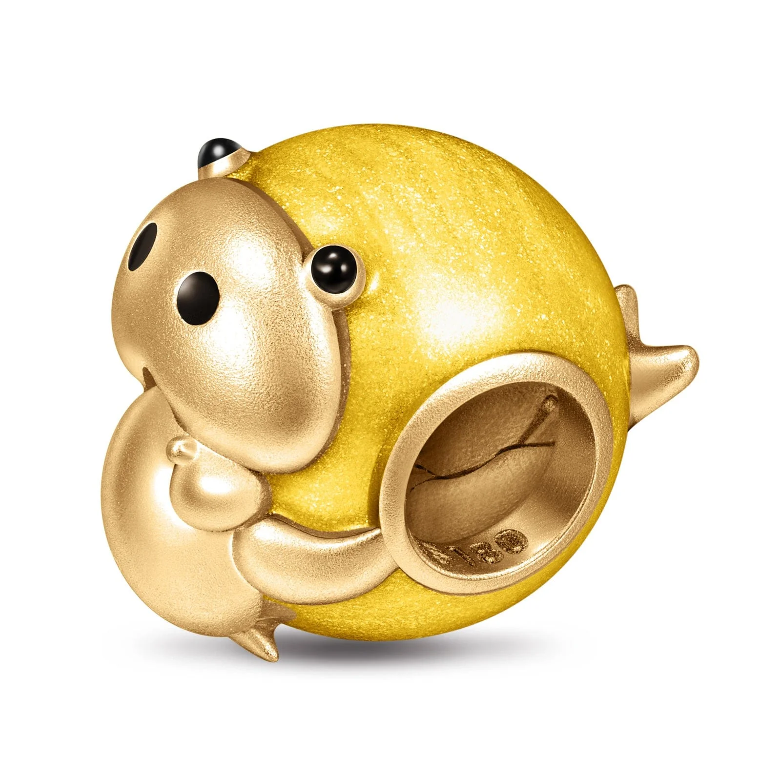 Steller's Sea Cow Tarnish-resistant Silver Charms With Enamel In 14K Gold Plated - Image 2