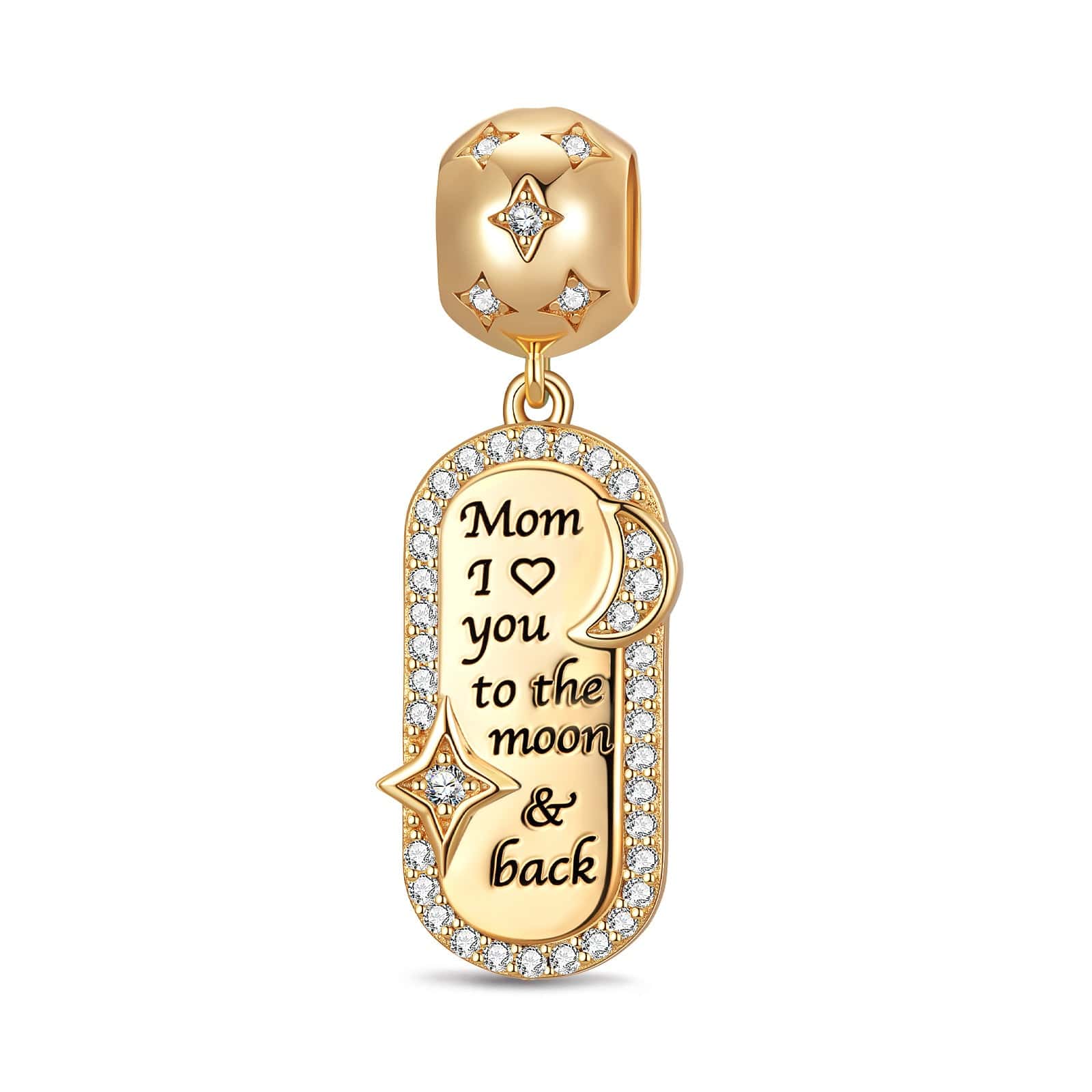 Stardust for You Tarnish-resistant Silver Dangle Charms In 14K Gold Plated