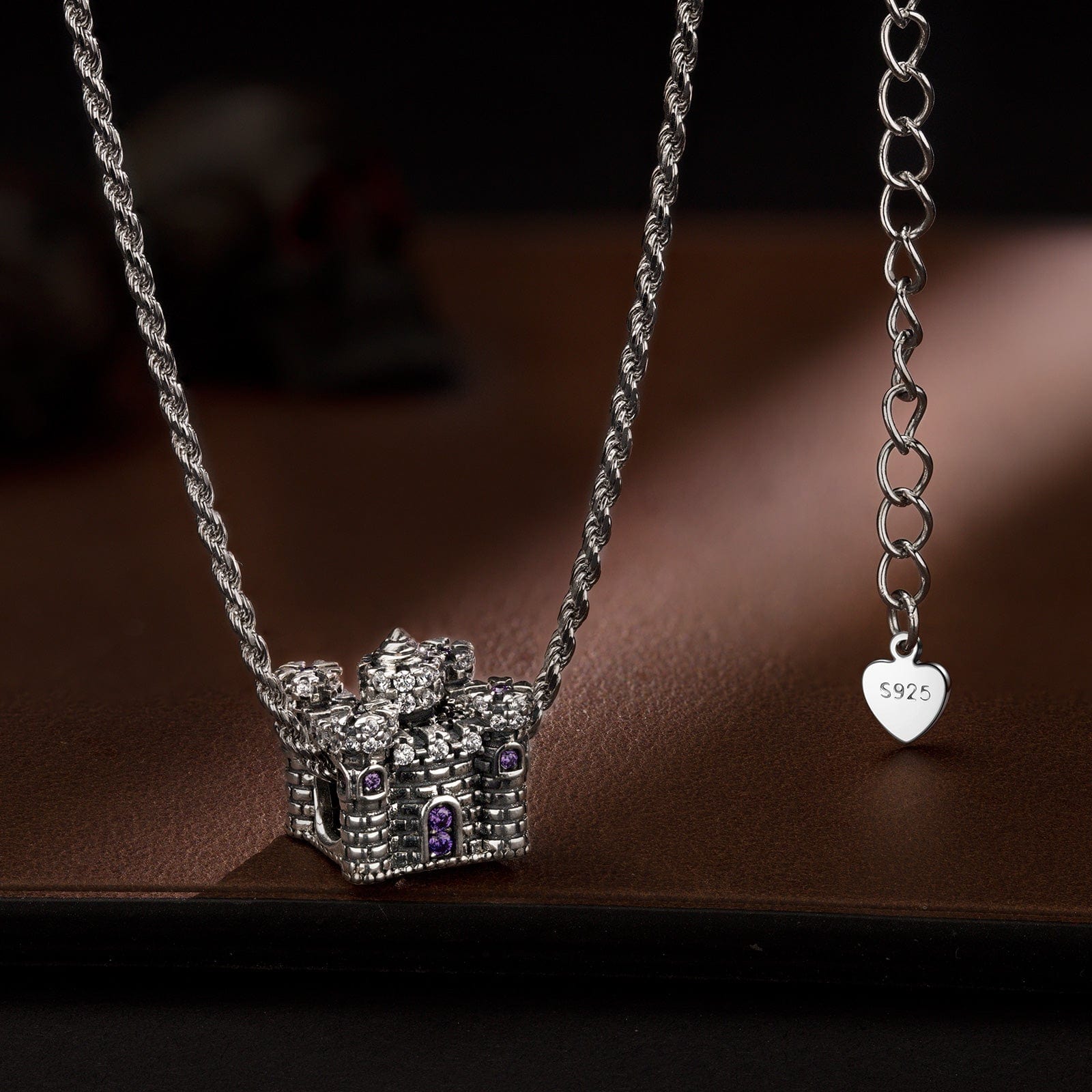 Sterling Silver Enigmatic Castle Charms In Blackened 925 Sterling silver Plated - Image 6