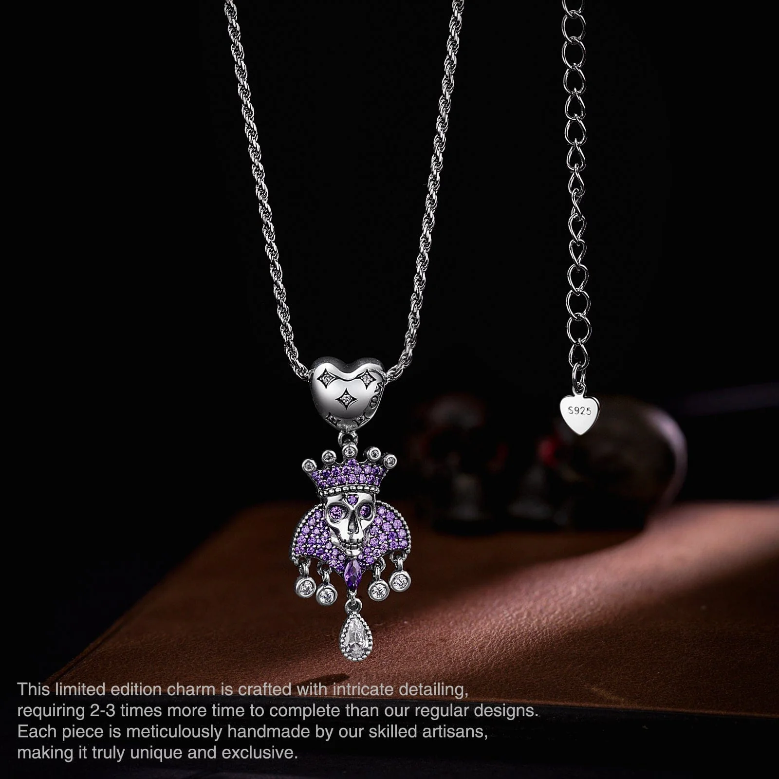 Limited Edition Flash Sale: Sterling Silver Countess of Shadows Dangle Dangle Charms In Blackened 925 Sterling silver Plated - Image 2