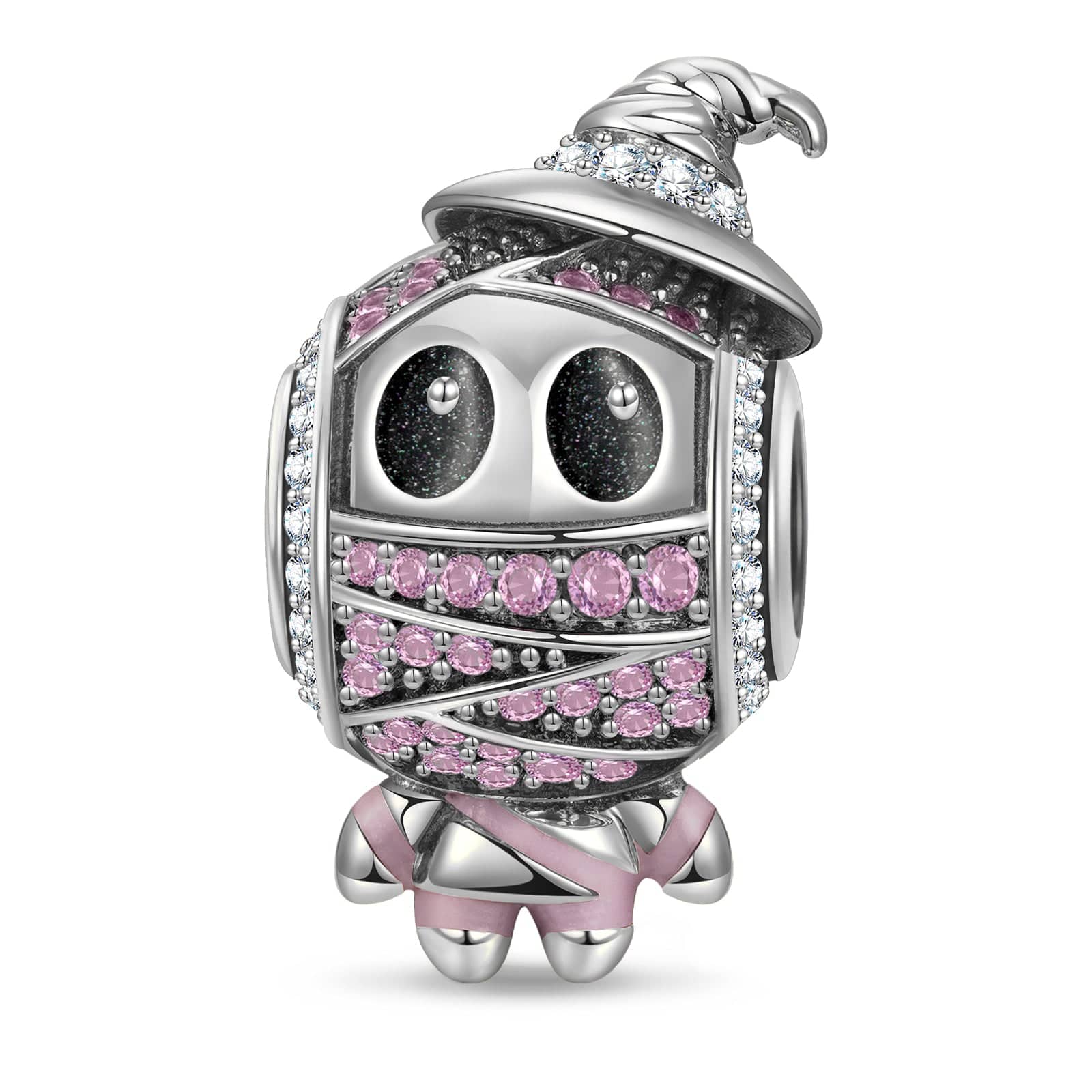 Luminous Sterling Silver Cowboy Mummy Charms With Enamel In Blackened 925 Sterling silver Plated - Image 2