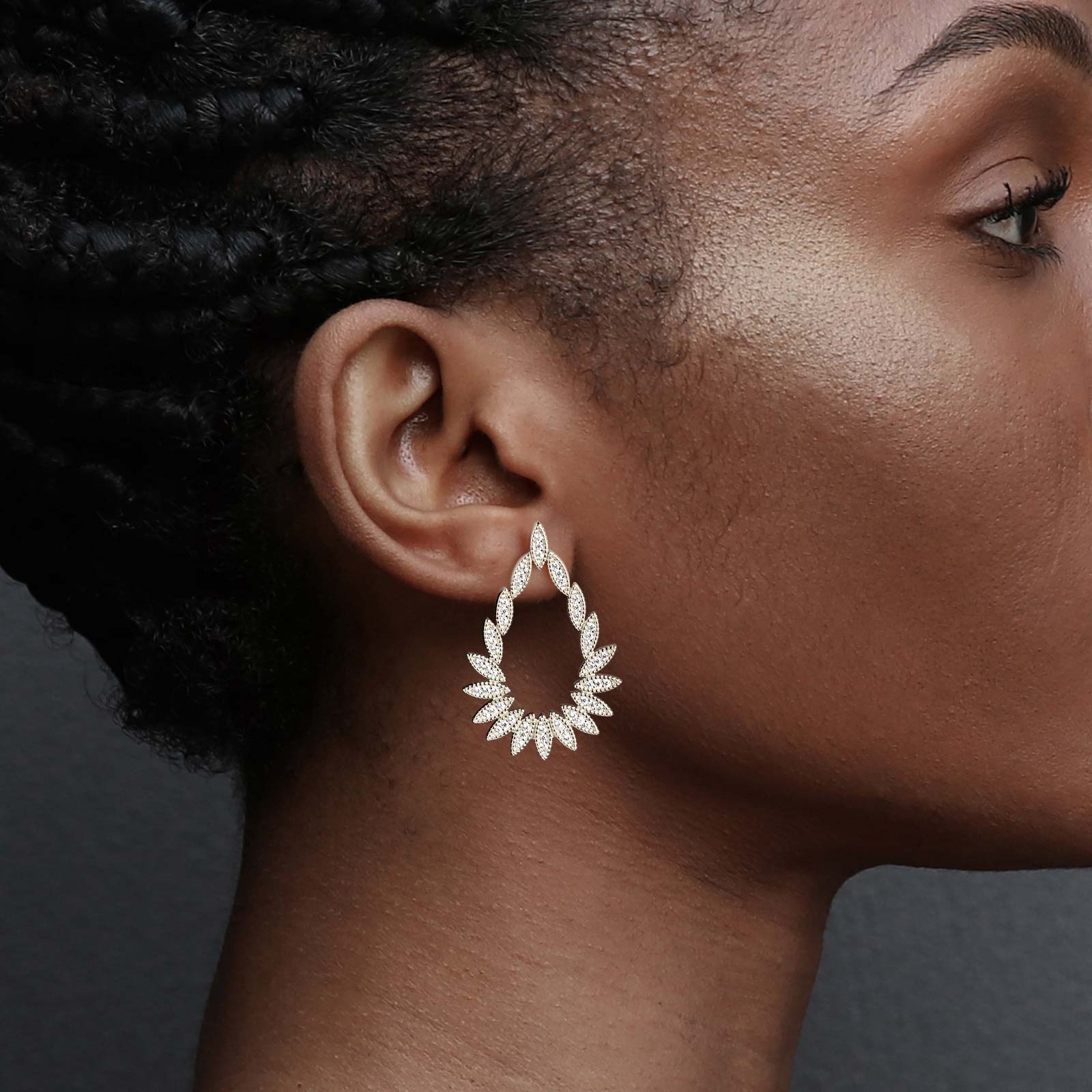 [As @JeannieBASMR's Pick] Blossoming Phoenix Tarnish-resistant Silver Classic Earrings with Sterling Silver Ear Post In White Gold Plated - Image 6