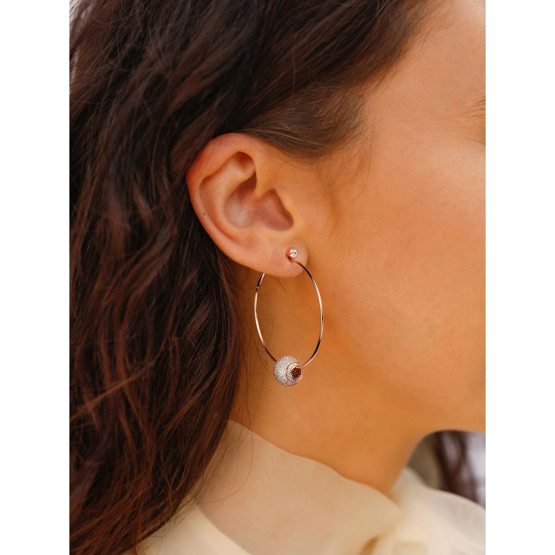 Shining Charms Tarnish-resistant Silver Charms Earrings Set In Rose Gold Plated - Image 6