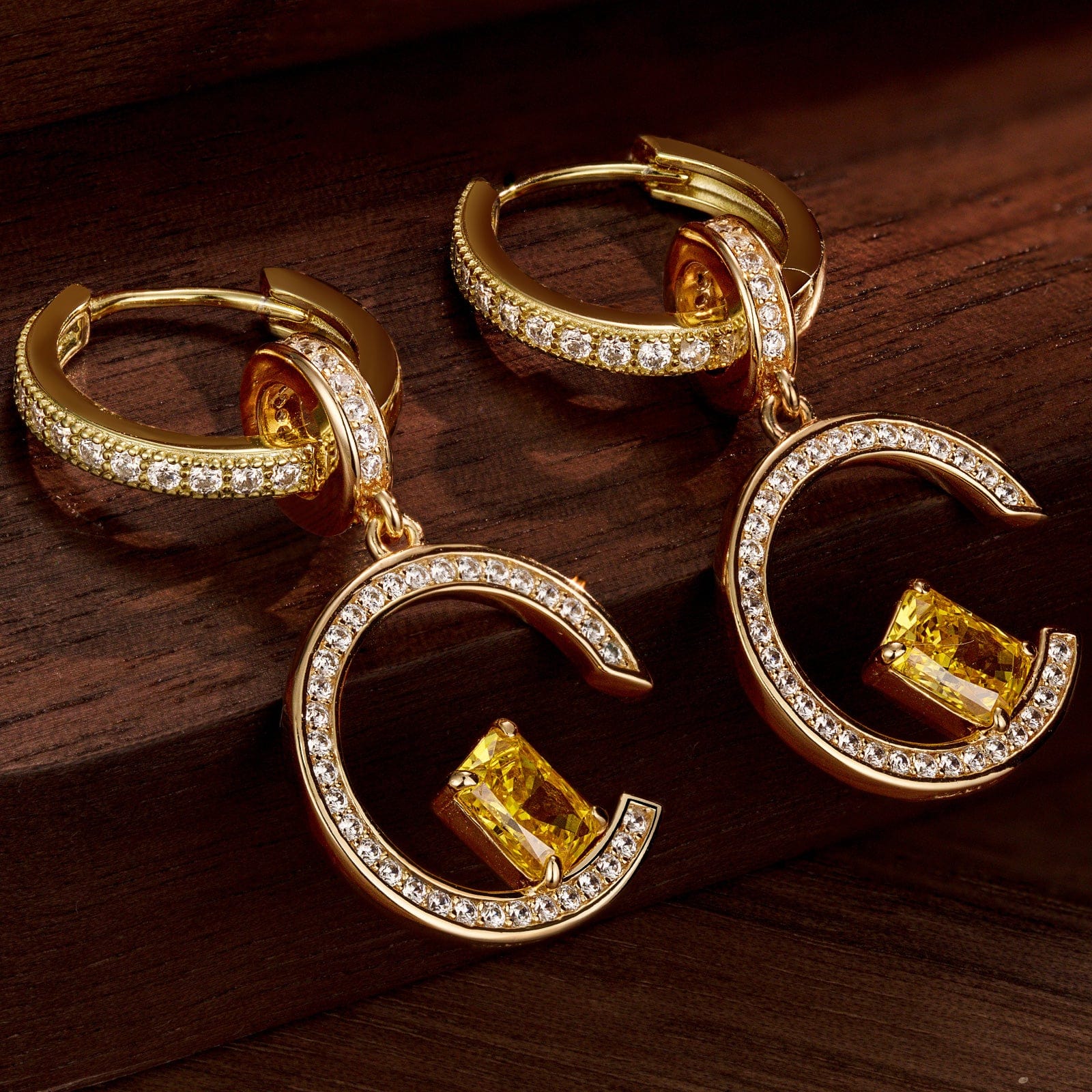 Sterling Silver Serene Serenade Charms Earrings Set In 14K Gold Plated - Image 2