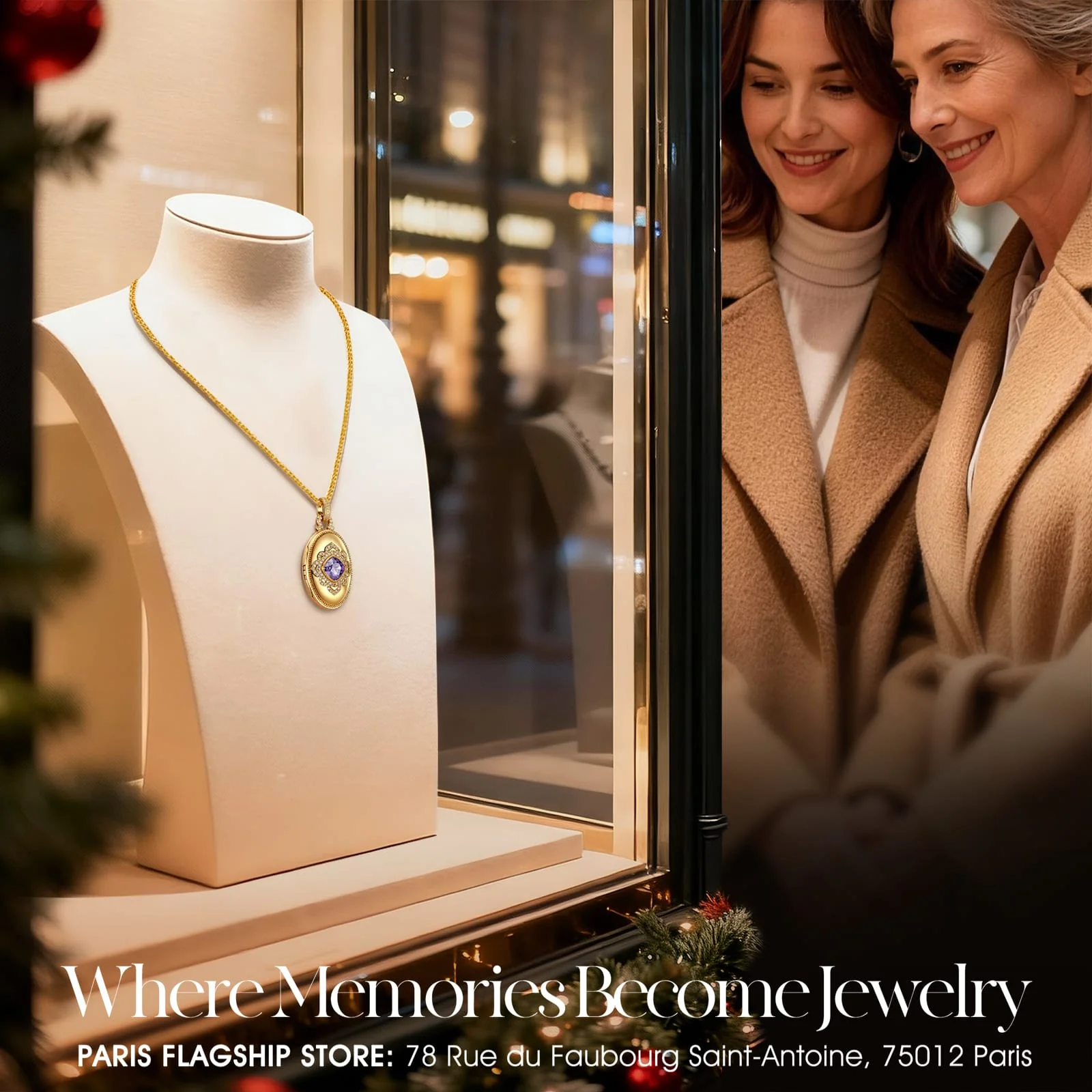 The Meaning of a Locket Necklace — Memorial Keepsake Gift, Holds 4 Photos, Created With SWAROVSKI® Crystals - Image 5