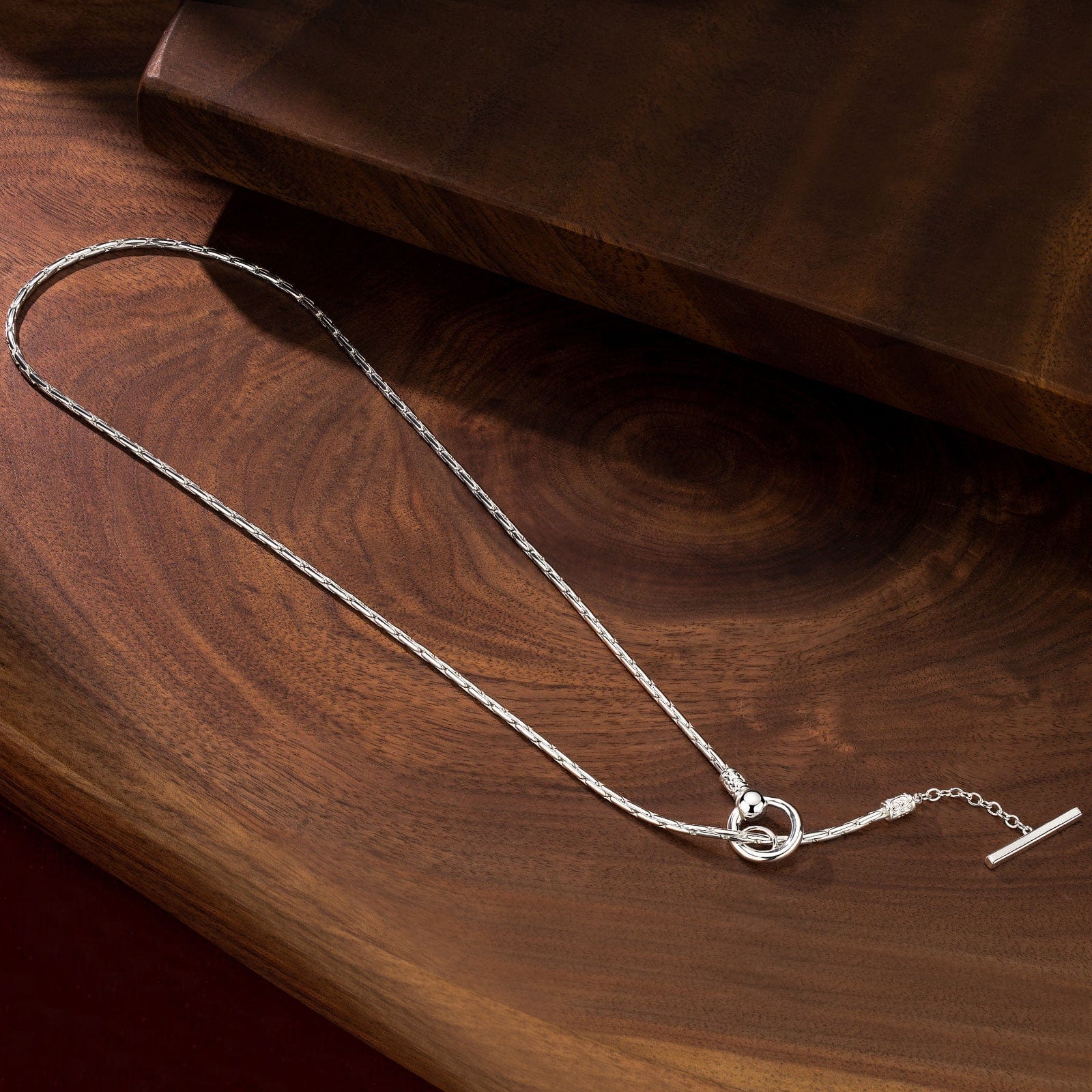 Sterling Silver Personalized Fashion Bamboo Necklace In Silver Plated - Image 3